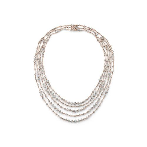 Rose gold multi hot sale strand necklace