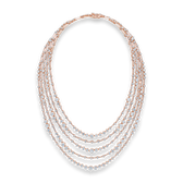 Arpeggia five line necklace in rose gold, image 1