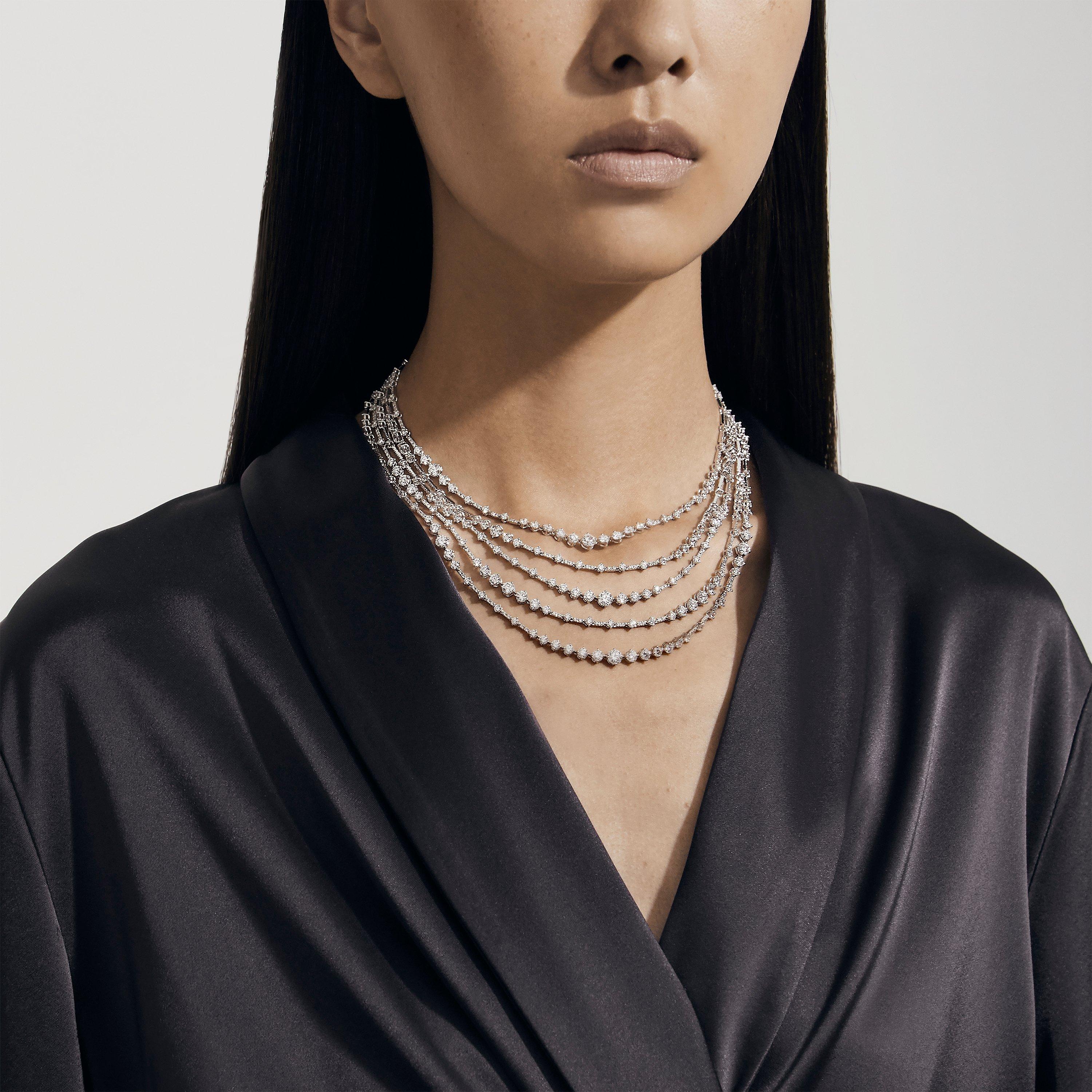 Arpeggia 白金五層鉆石項鏈, image 2