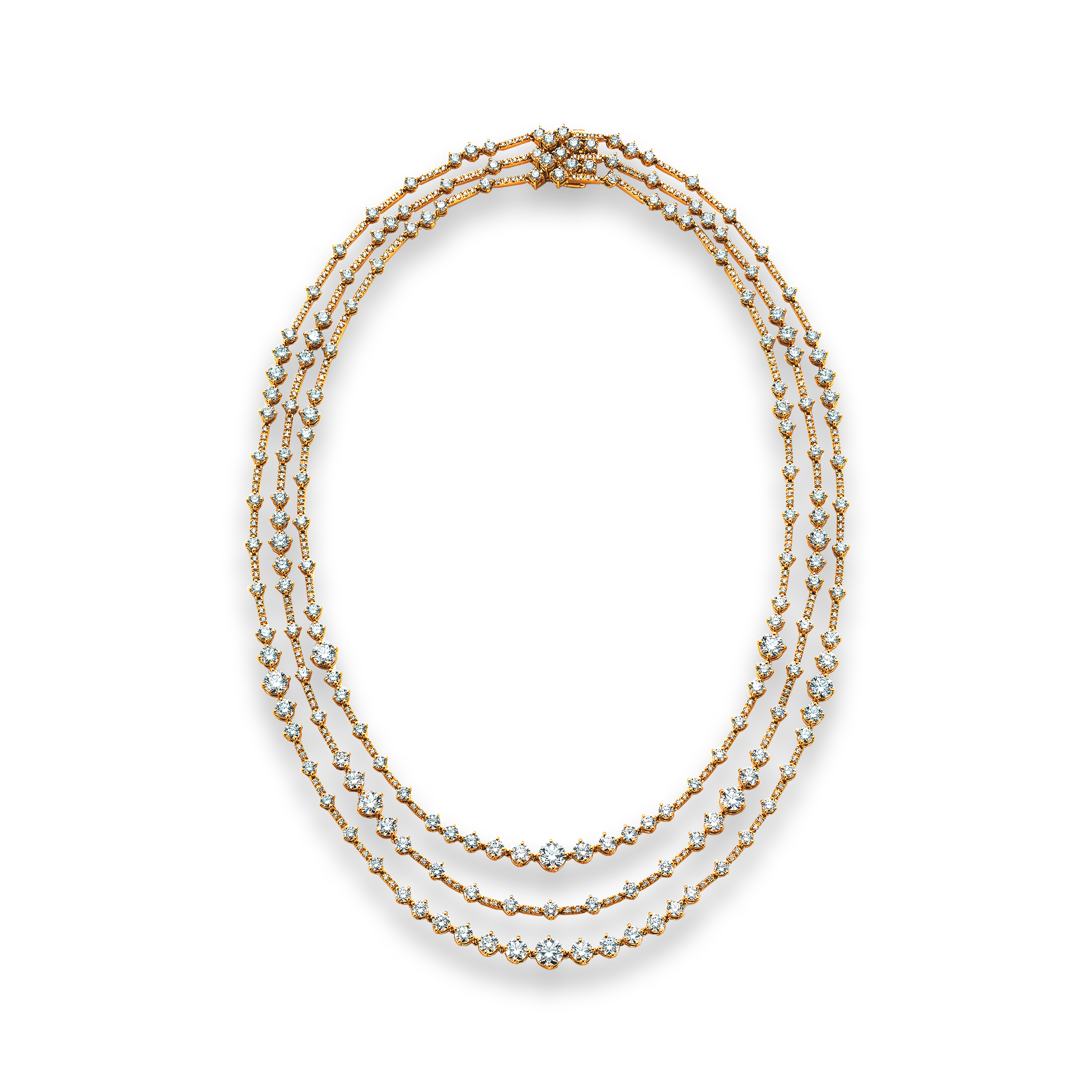 Arpeggia three line necklace in rose gold Arpeggia three line necklace in rose gold, image 1