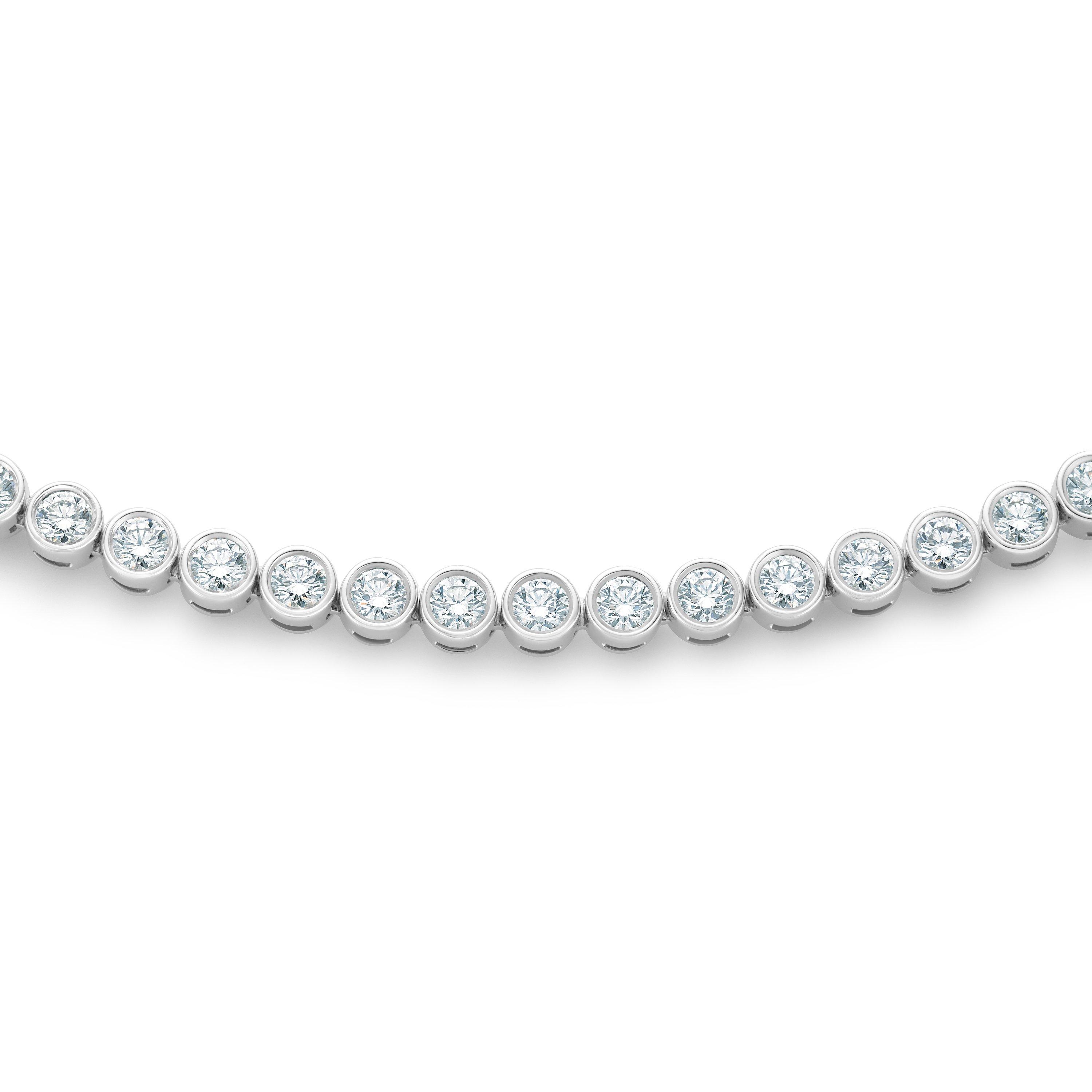 DB CLASSIC ETERNITY LINE 白金圓形明亮式切割鉆石項鏈, image 1
