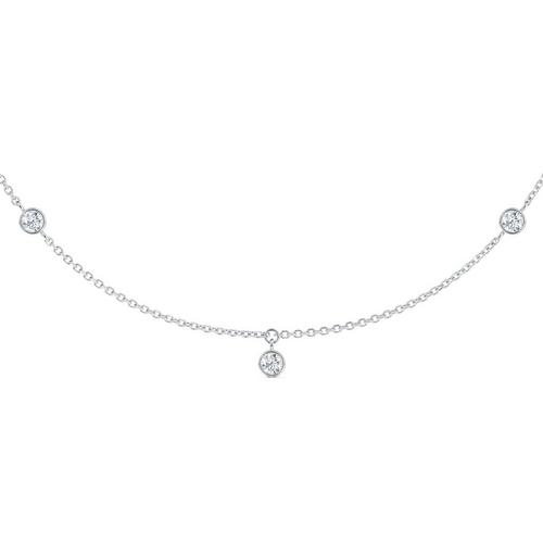 Silver and hot sale diamond necklace