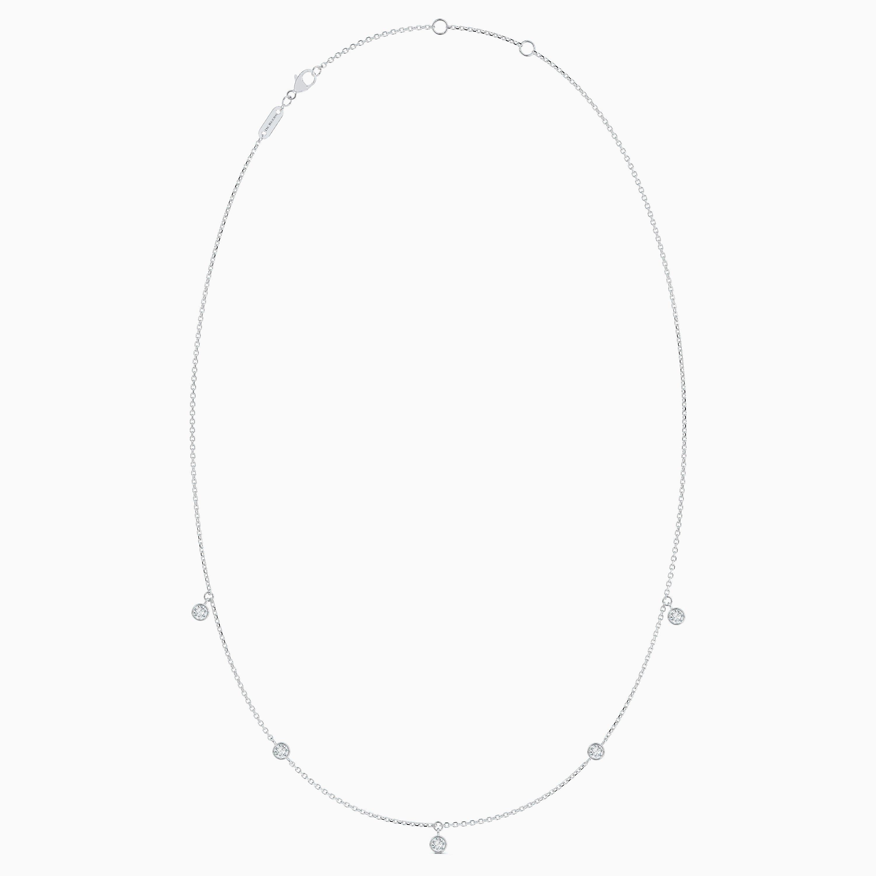 Clea Five Diamond Necklace in White Gold, image 2