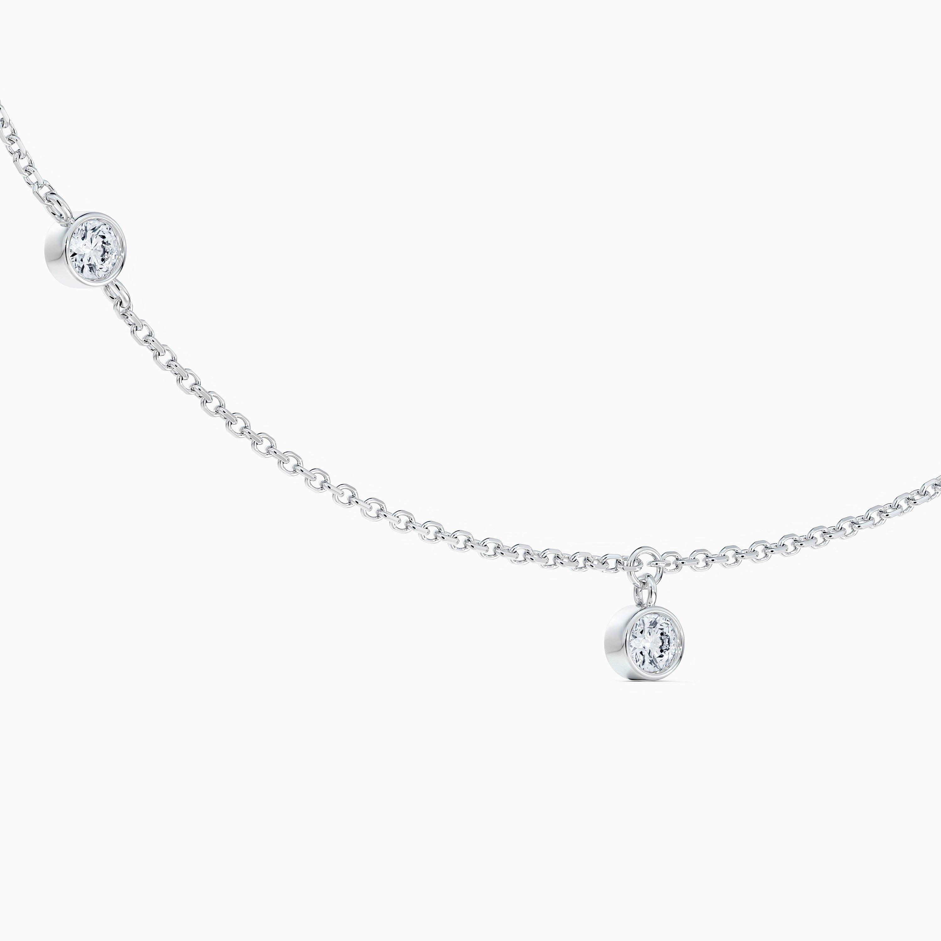 Clea Five Diamond Necklace in White Gold | De Beers US