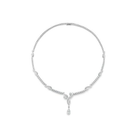 Adonis Rose large necklace in white gold