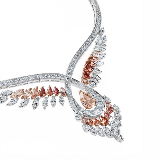 Portraits of Nature by De Beers, Greater Flamingo necklace