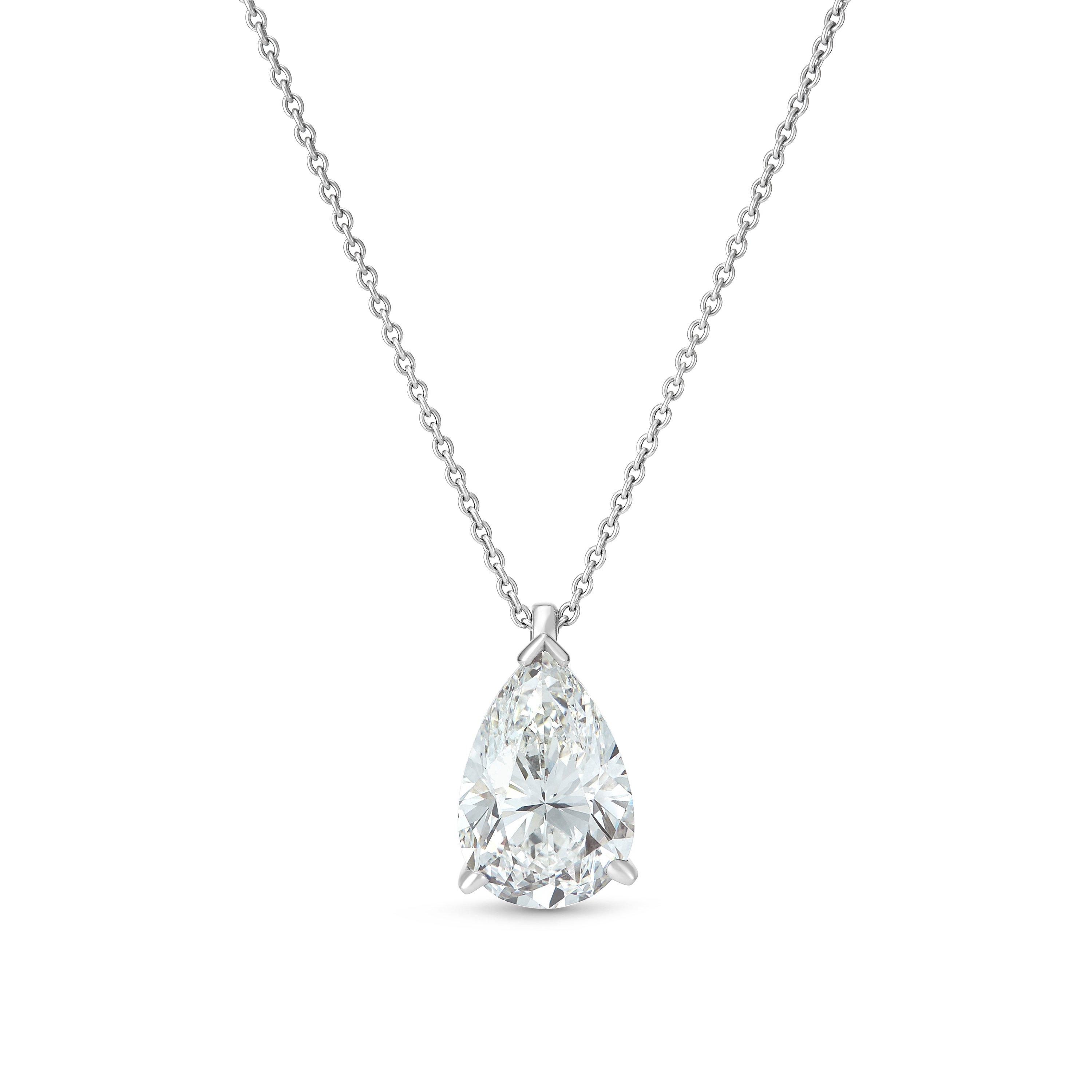 Pear deals solitaire necklace