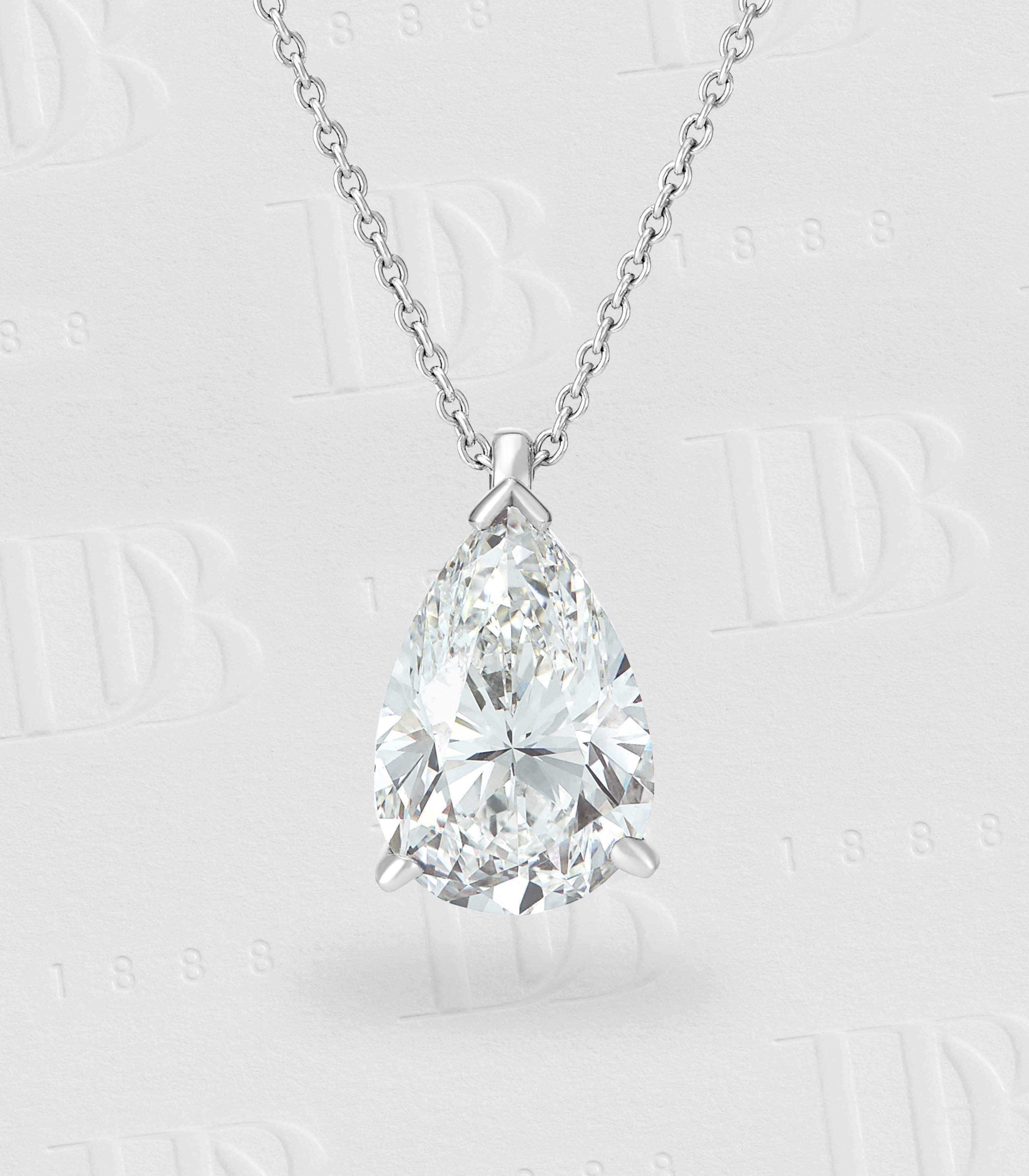 DB Classic pear-shaped diamond pendant, image 2