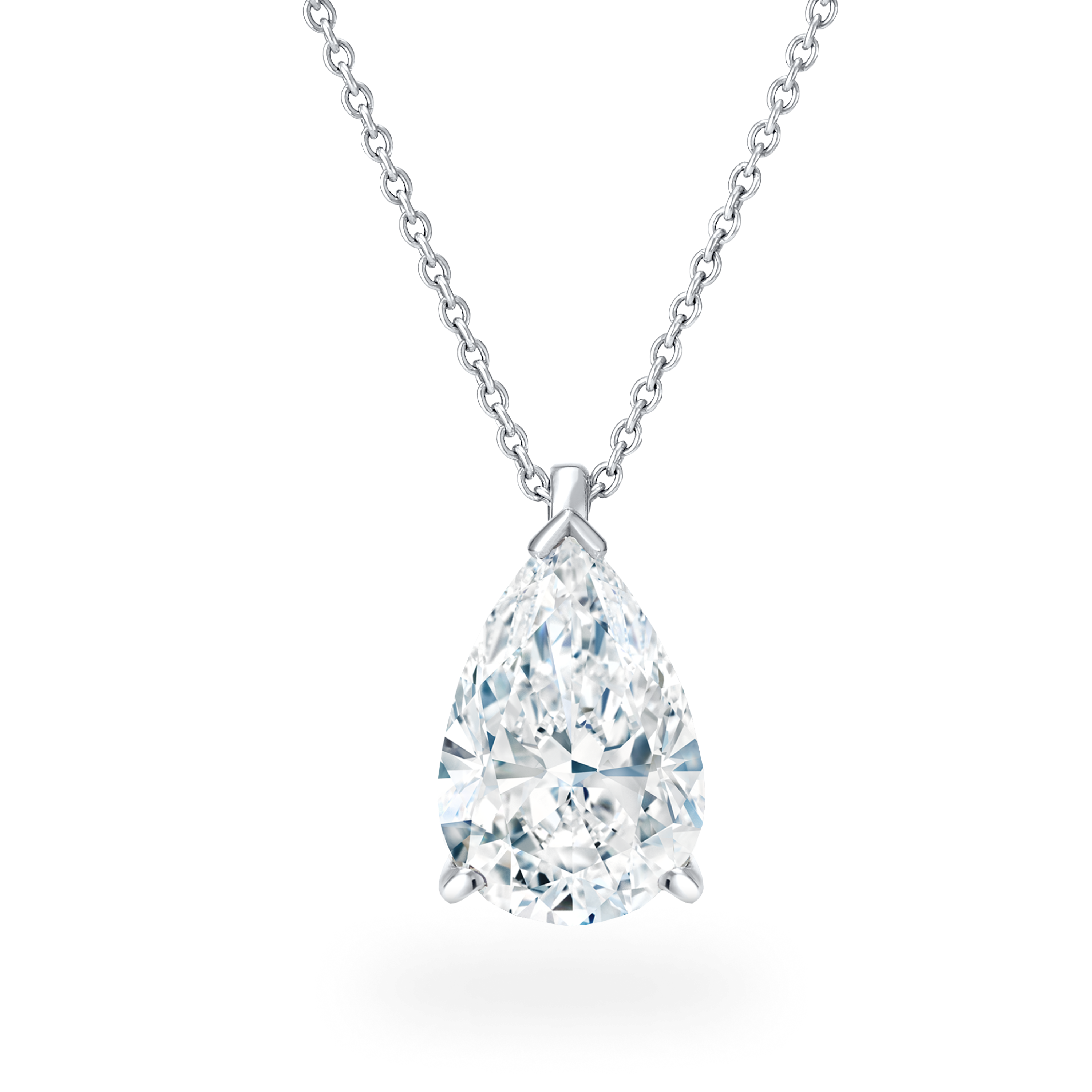 DB Classic pear-shaped diamond pendant, image 1