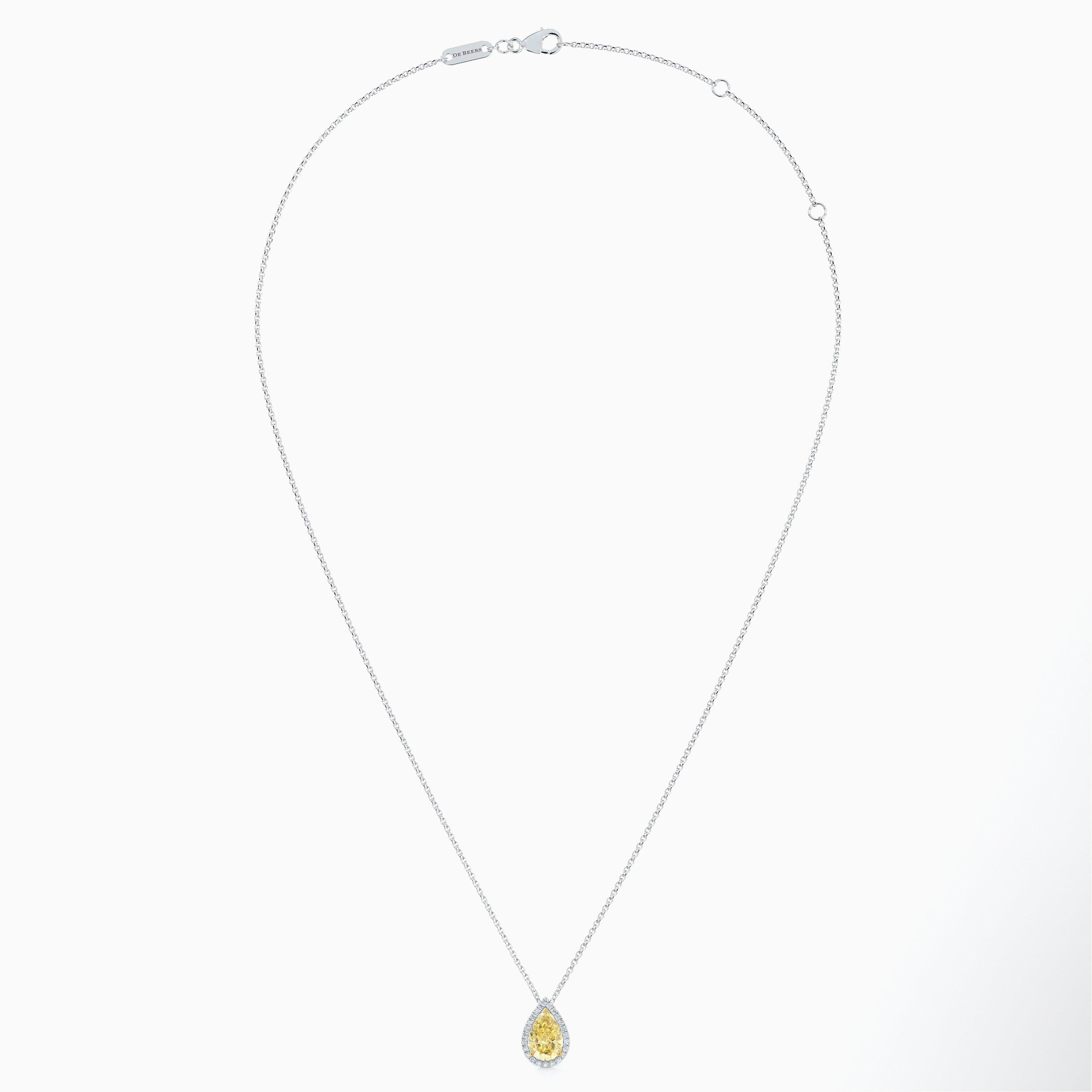 Pendentif Aura Diamant Jaune Fancy Taille Poire, image 5