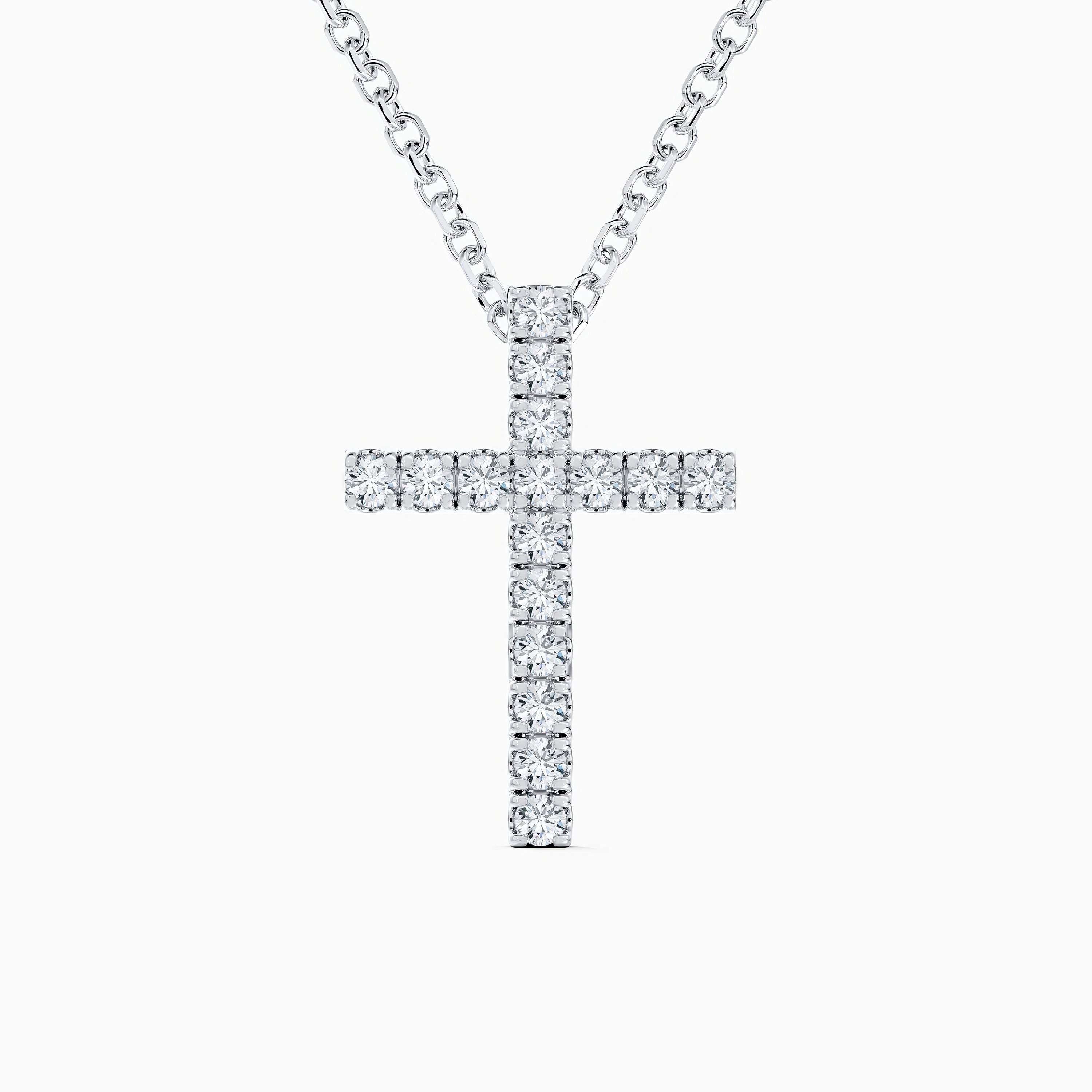 DB Classic cross pendant in white gold DB Classic cross pendant in white gold, image 1