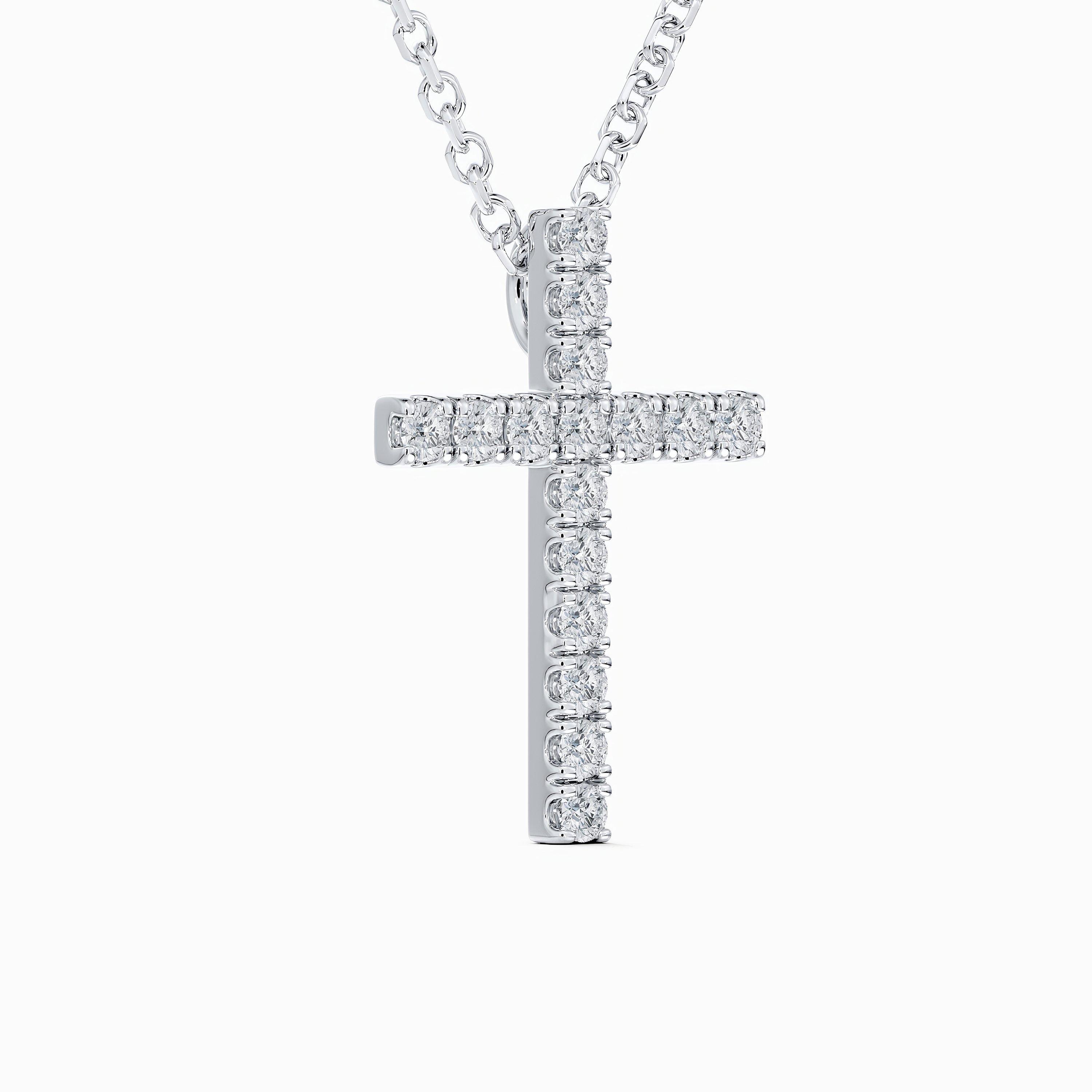 DB Classic Cross Pendant in White Gold, image 2