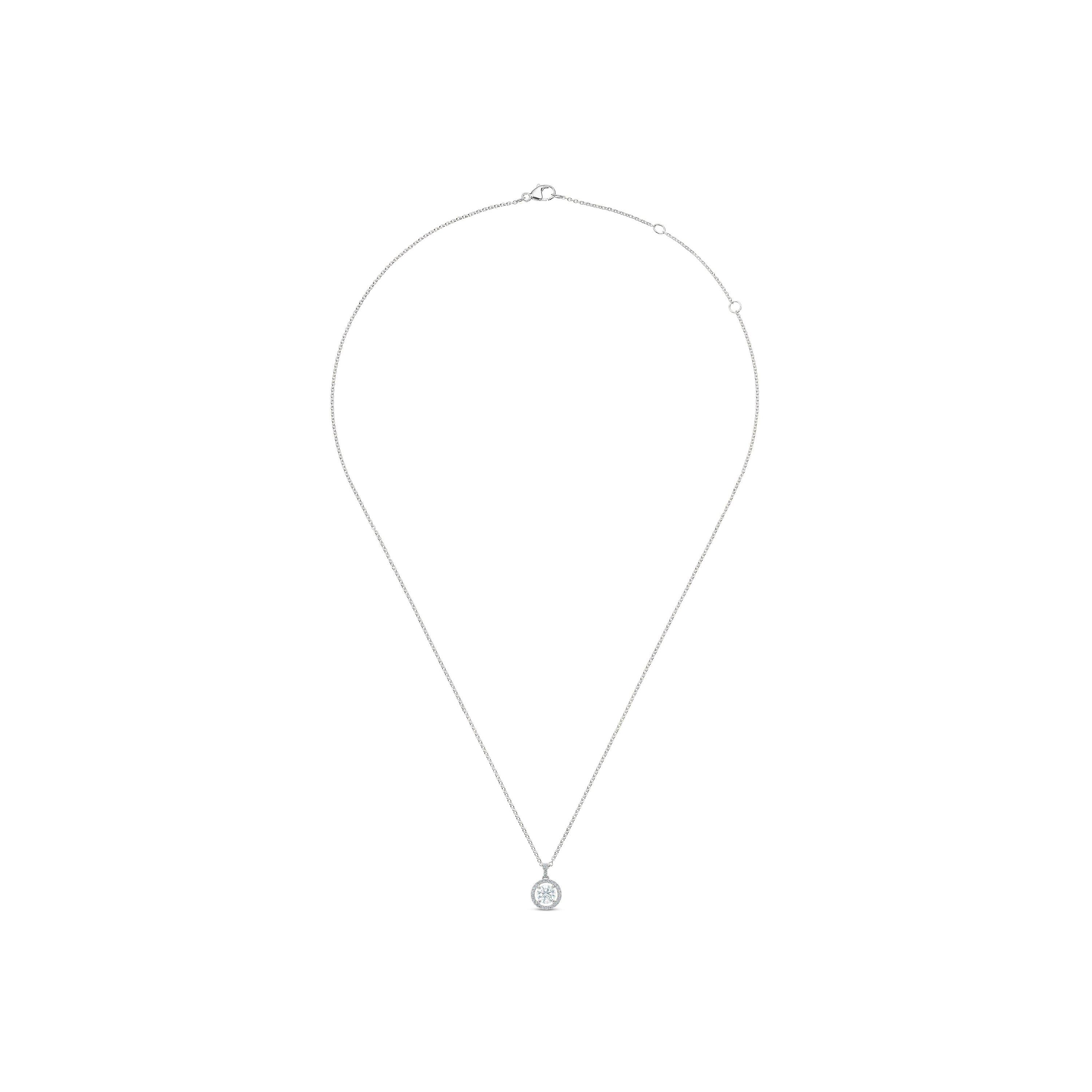 Aura 圓形明亮式切割鉆石項鏈, image 3