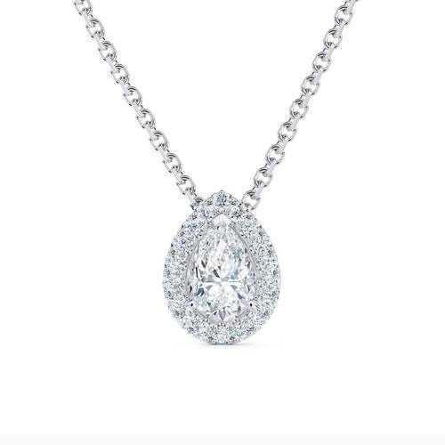 1 Carat Pear Shape Diamond Pendant - Nature Sparkle