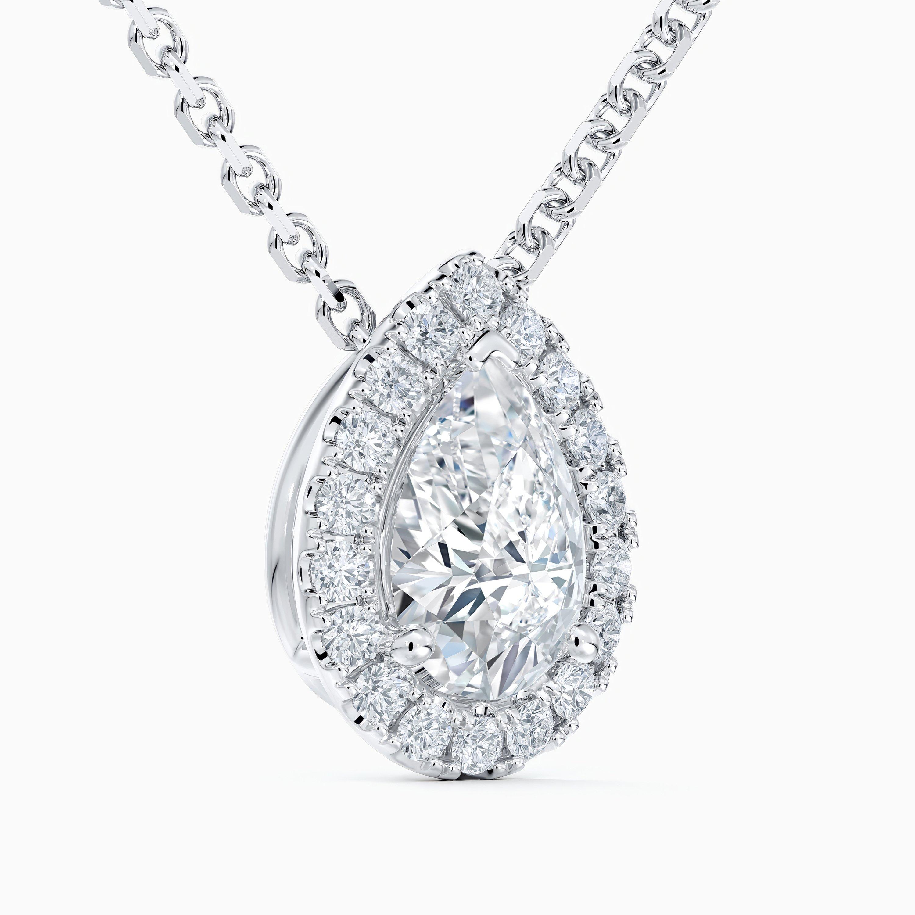 Aura Pear-Shaped Diamond Pendant, image 2