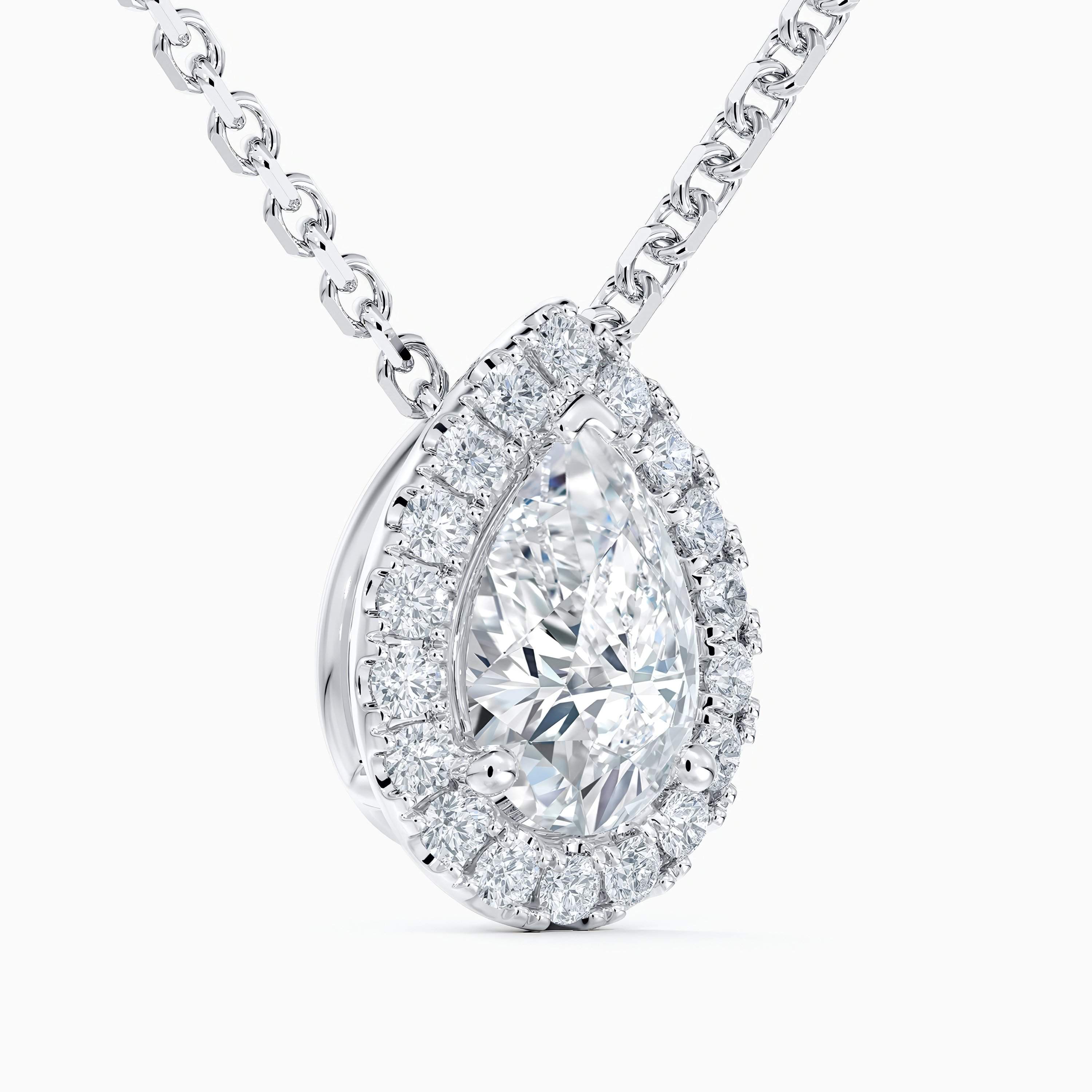 Aura pear-shaped diamond pendant Aura pear-shaped diamond pendant, image 2