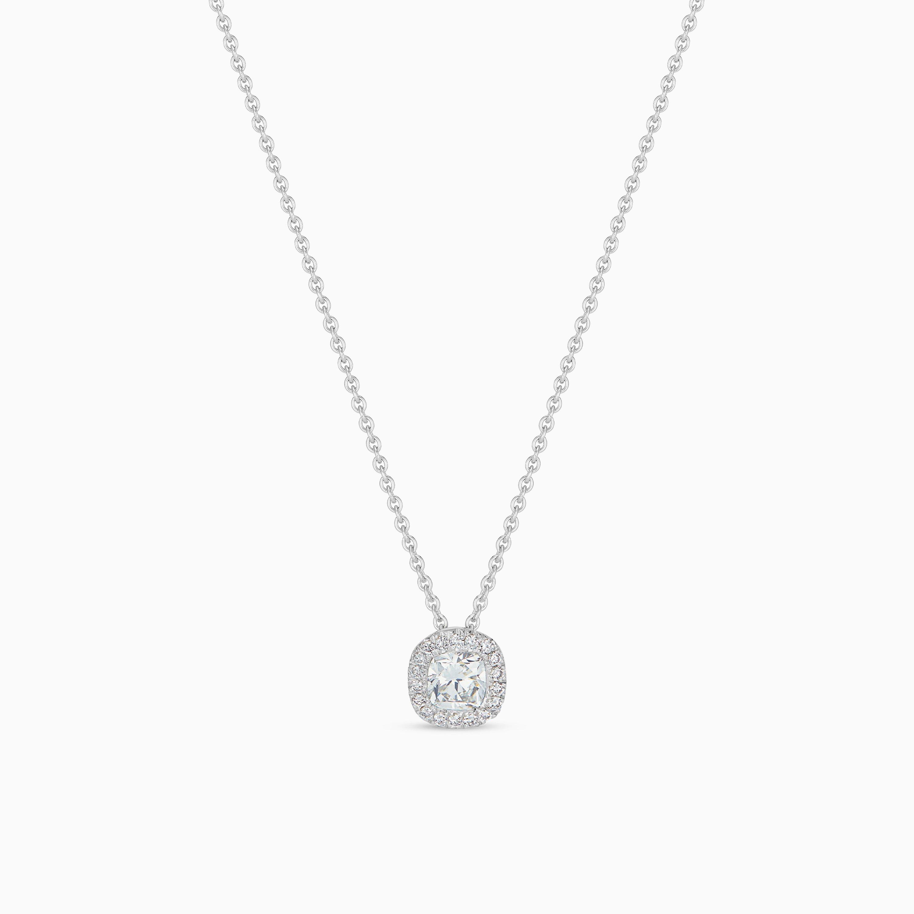 Aura Cushion-Cut Diamond Pendant, image 1