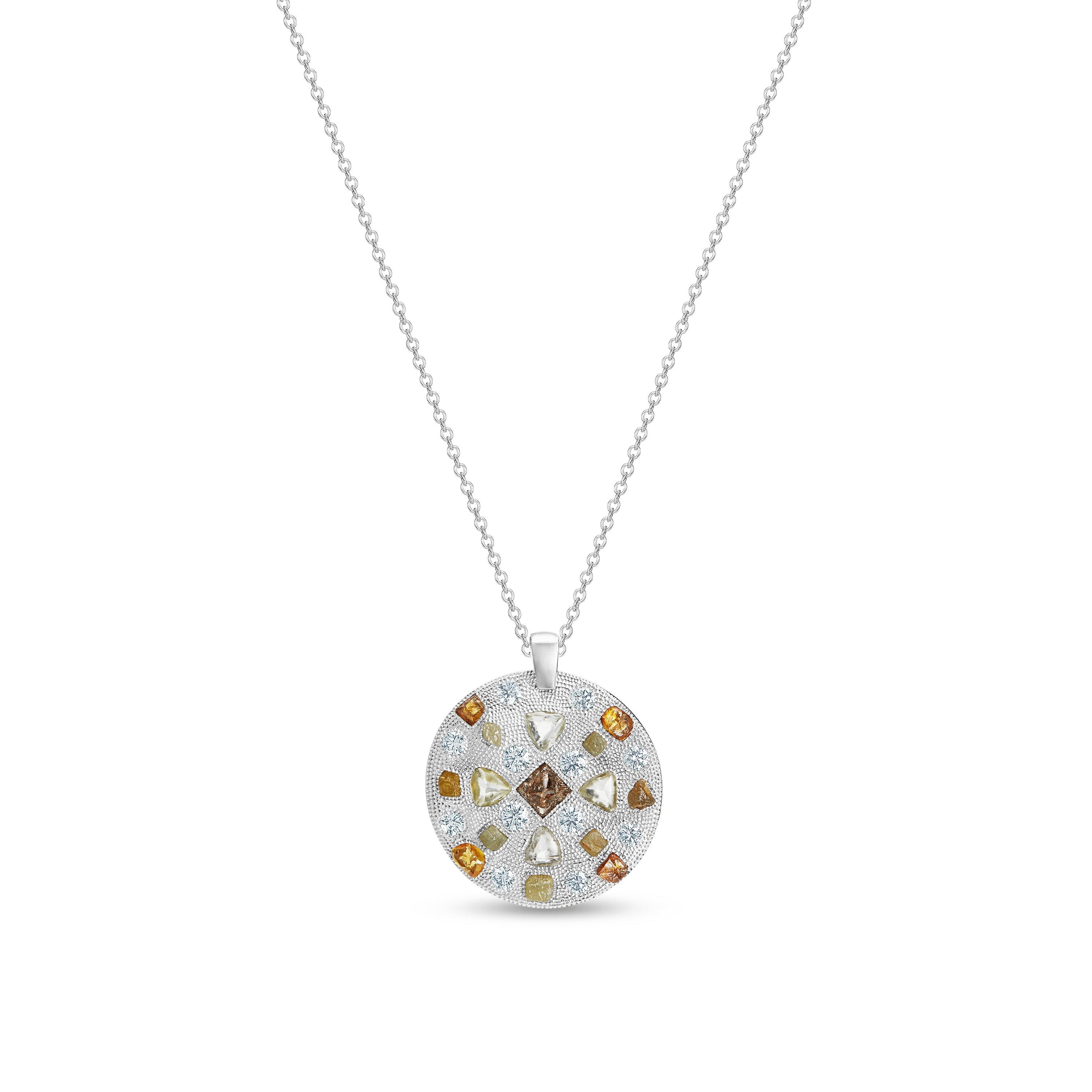 Talisman Babylon medal in white gold | De Beers UK