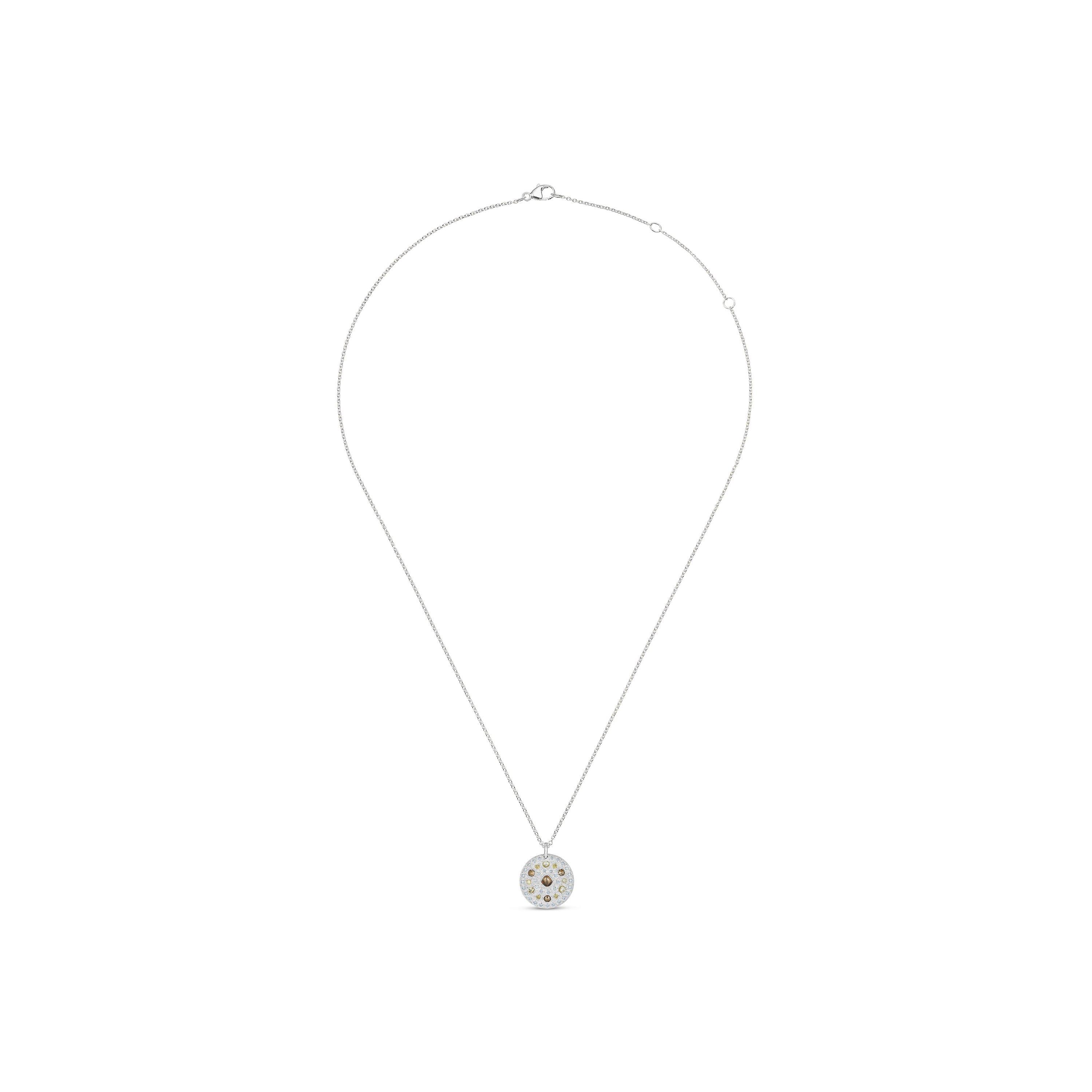 Talisman Medal 白金鉆石項鏈, image 2