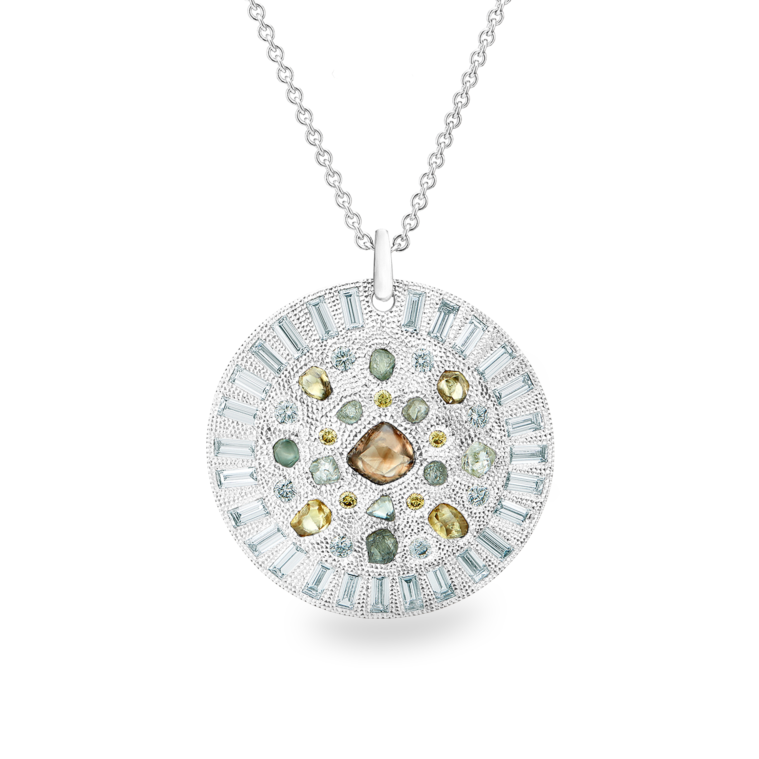 Talisman medal in white gold, image 1