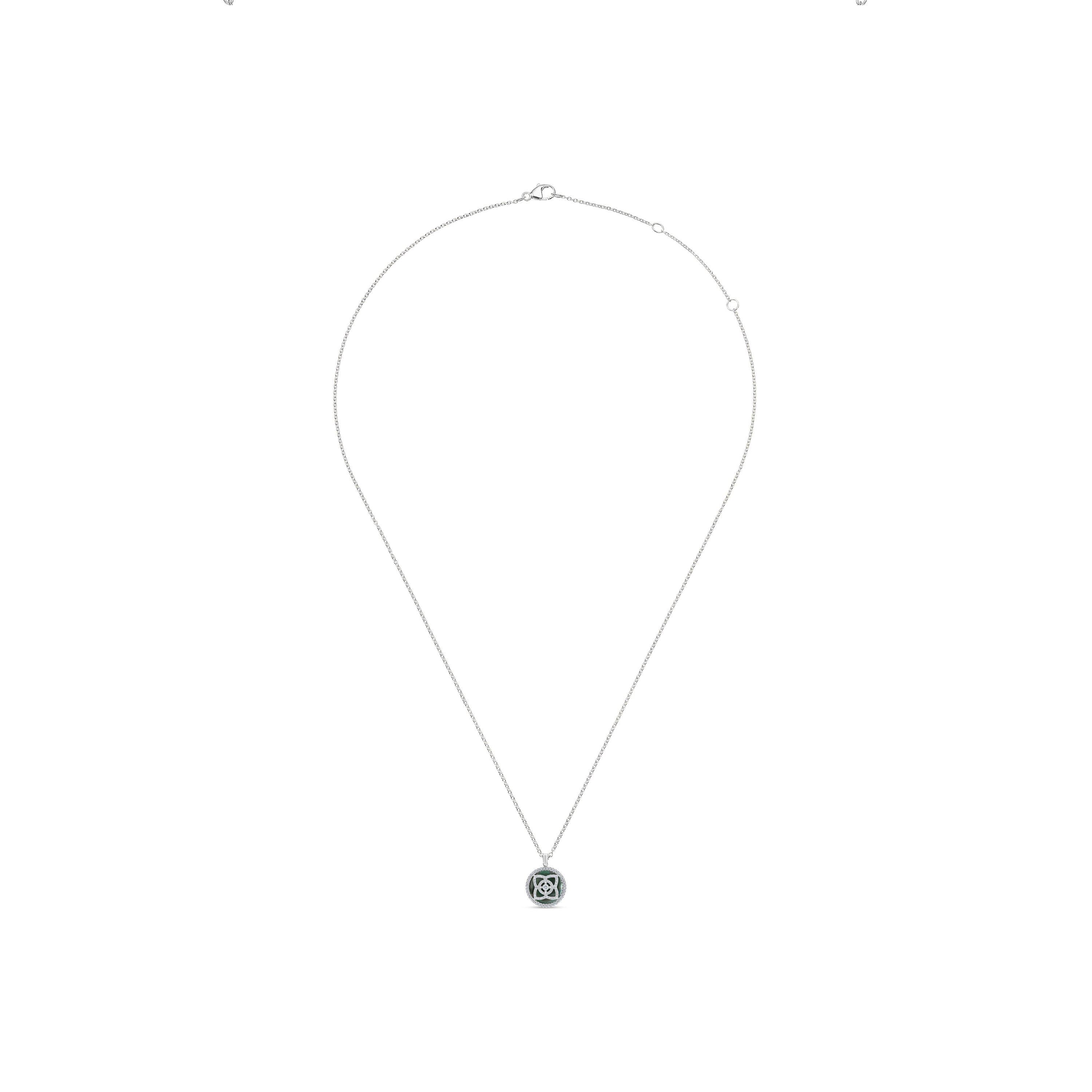 Enchanted Lotus 珍珠母貝白金鉆石項鏈, image 2