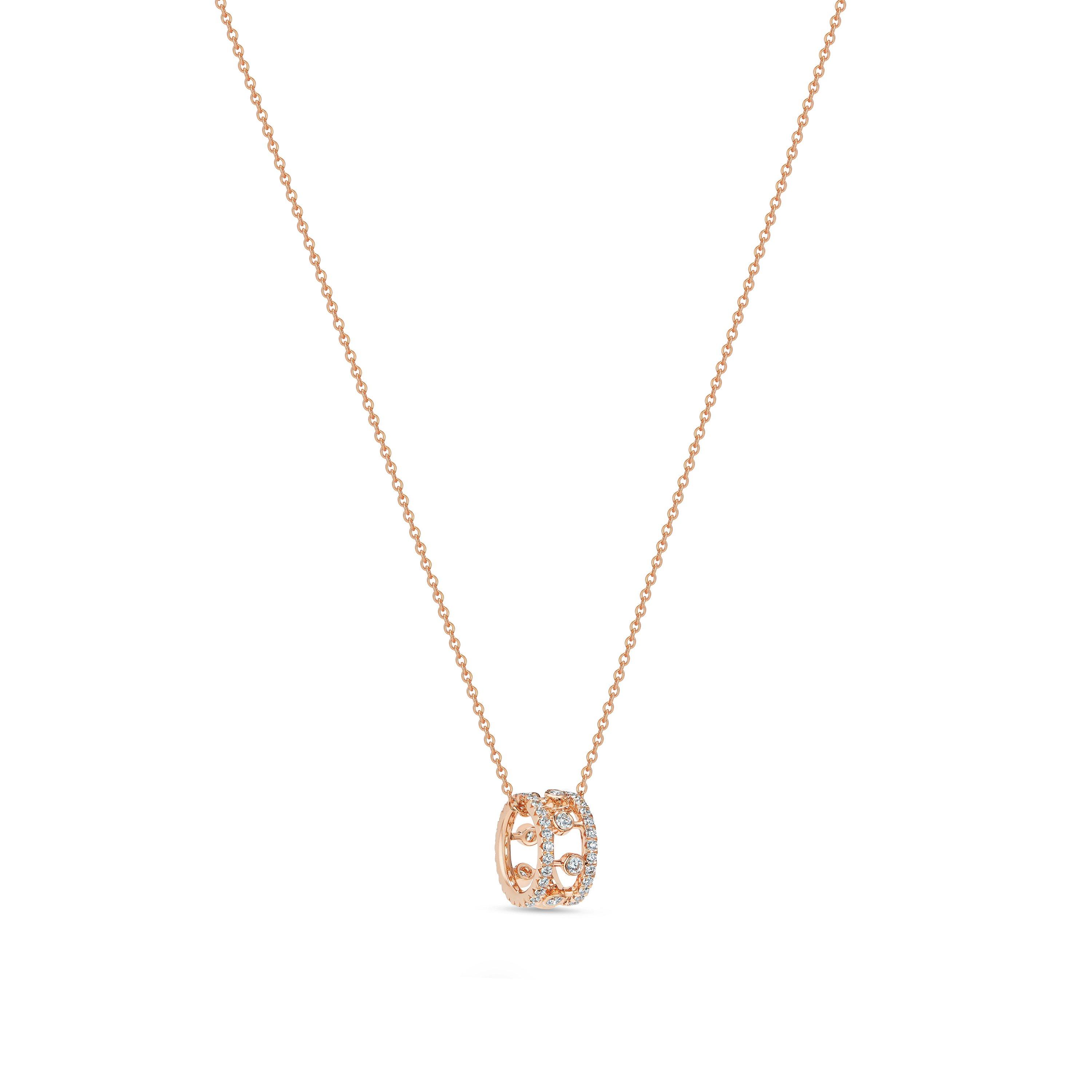 Dewdrop 玫瑰金鉆石項鏈, image 3