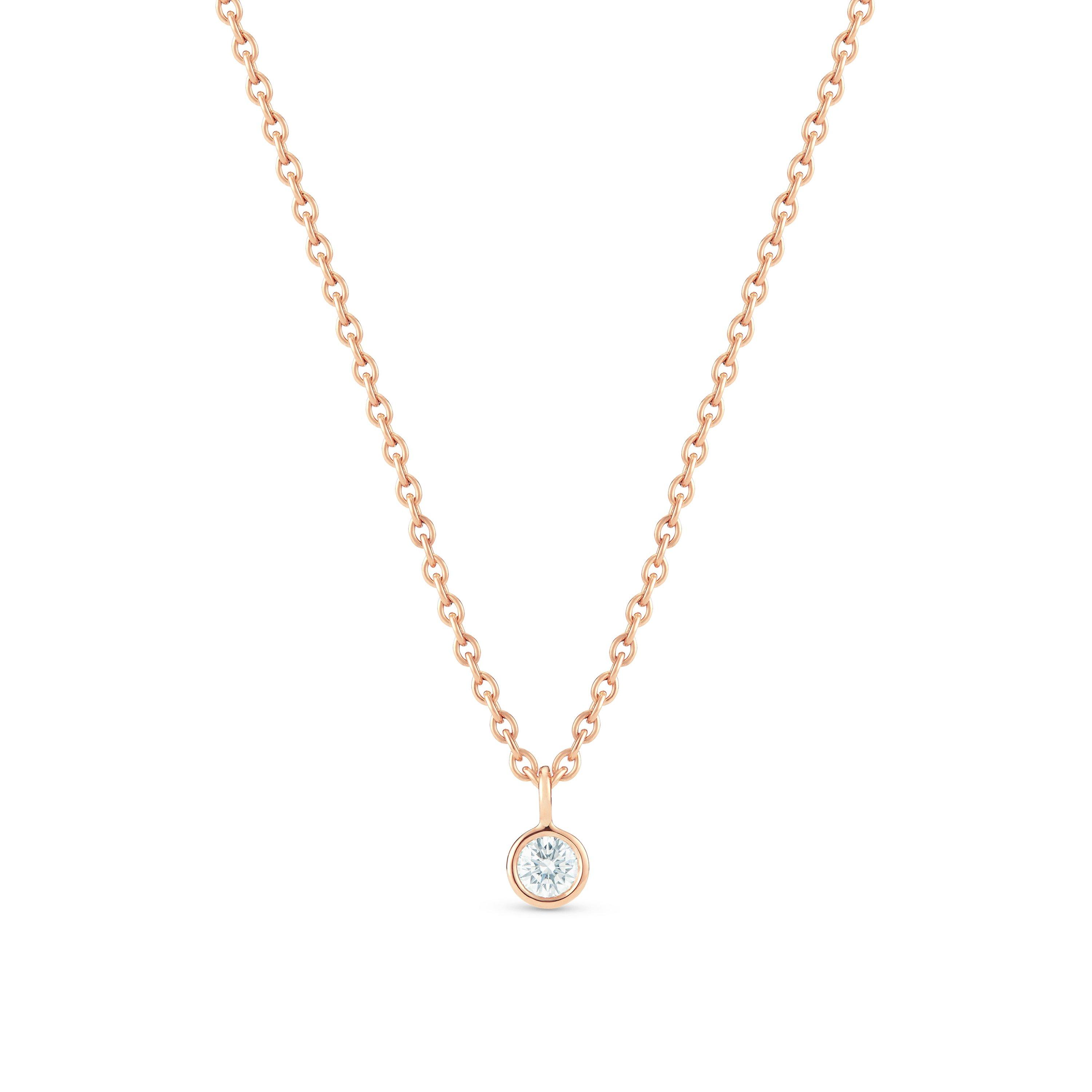 Suna Bros Rose Diamond Pendant Necklace