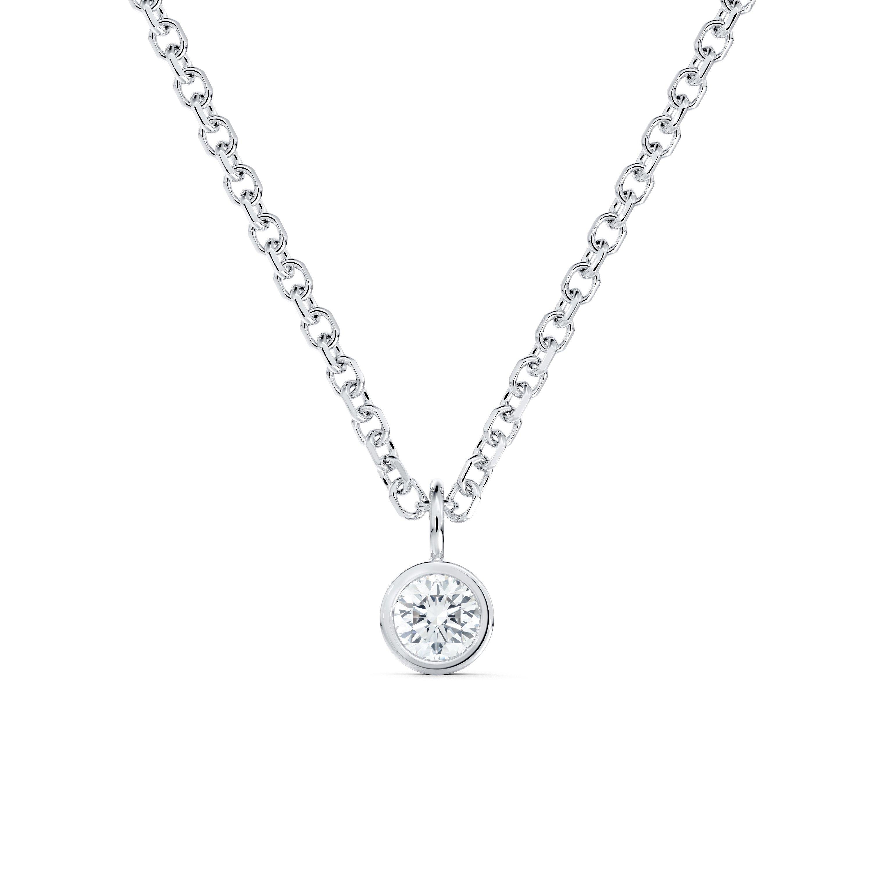 Debeers Clea One Diamond Pendant In Gray