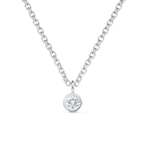 Clea one diamond pendant in white gold | De Beers US