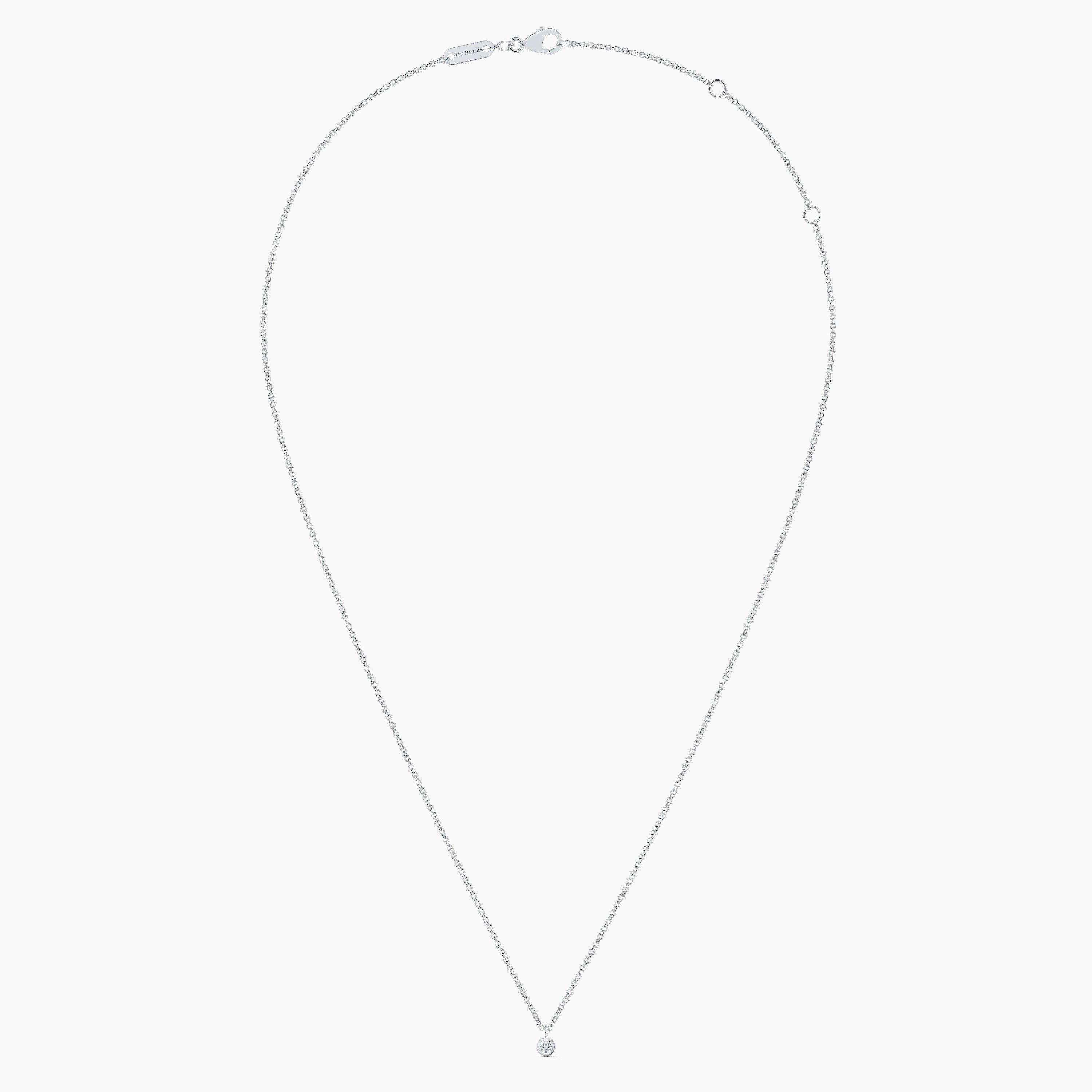 Clea one diamond pendant in white gold, image 5
