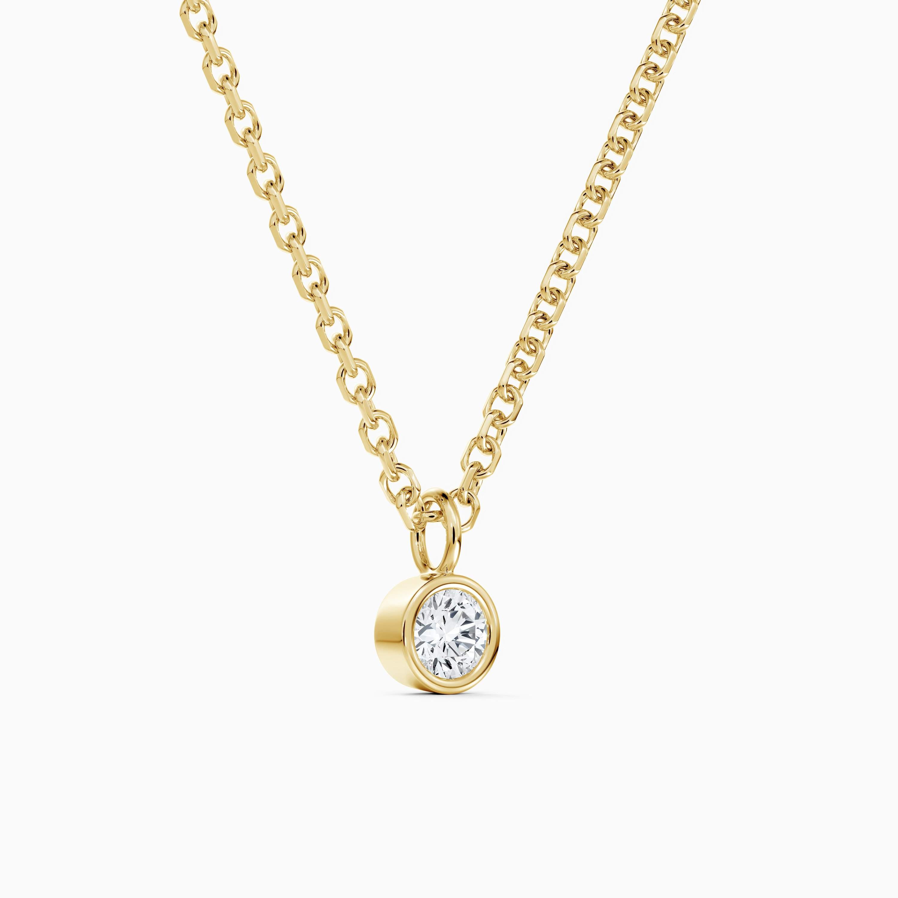 Clea One Diamond Pendant in Yellow Gold De Beers CA