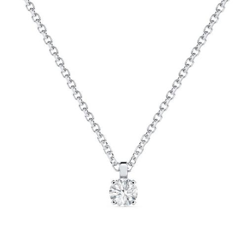 Round cut diamond deals necklace