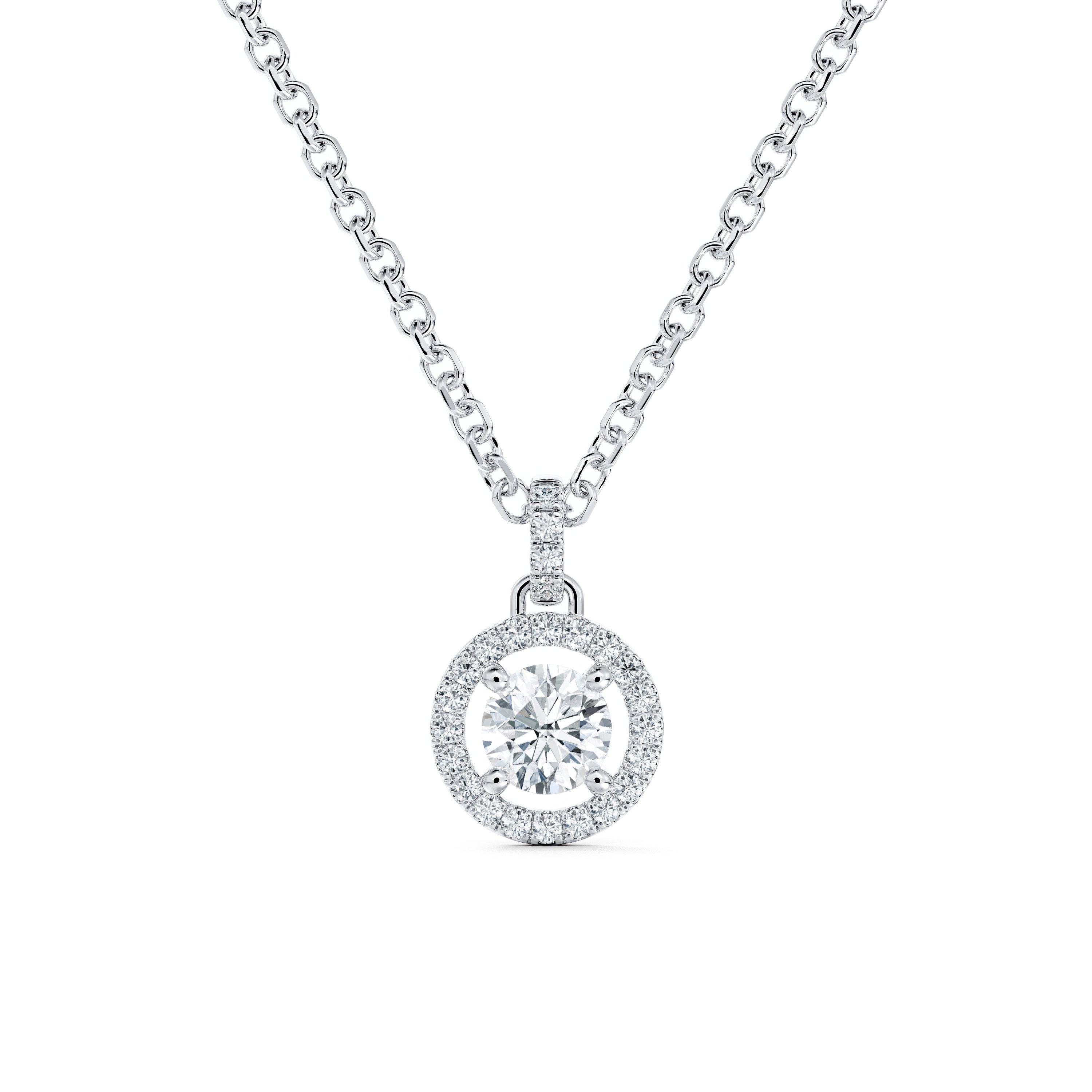 Aura Round Brilliant Diamond Pendant