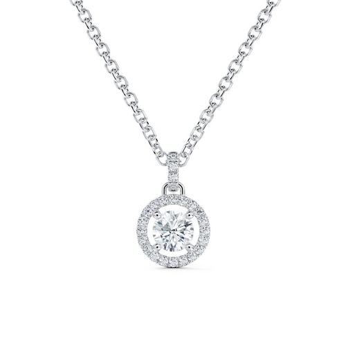 Round on sale diamond necklace