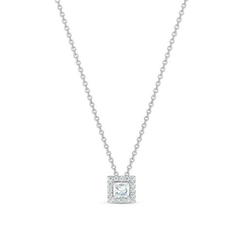 Aura princess-cut diamond pendant
