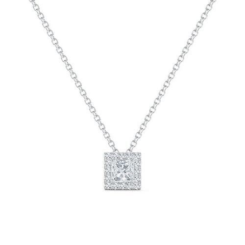 Princess cut sale necklace