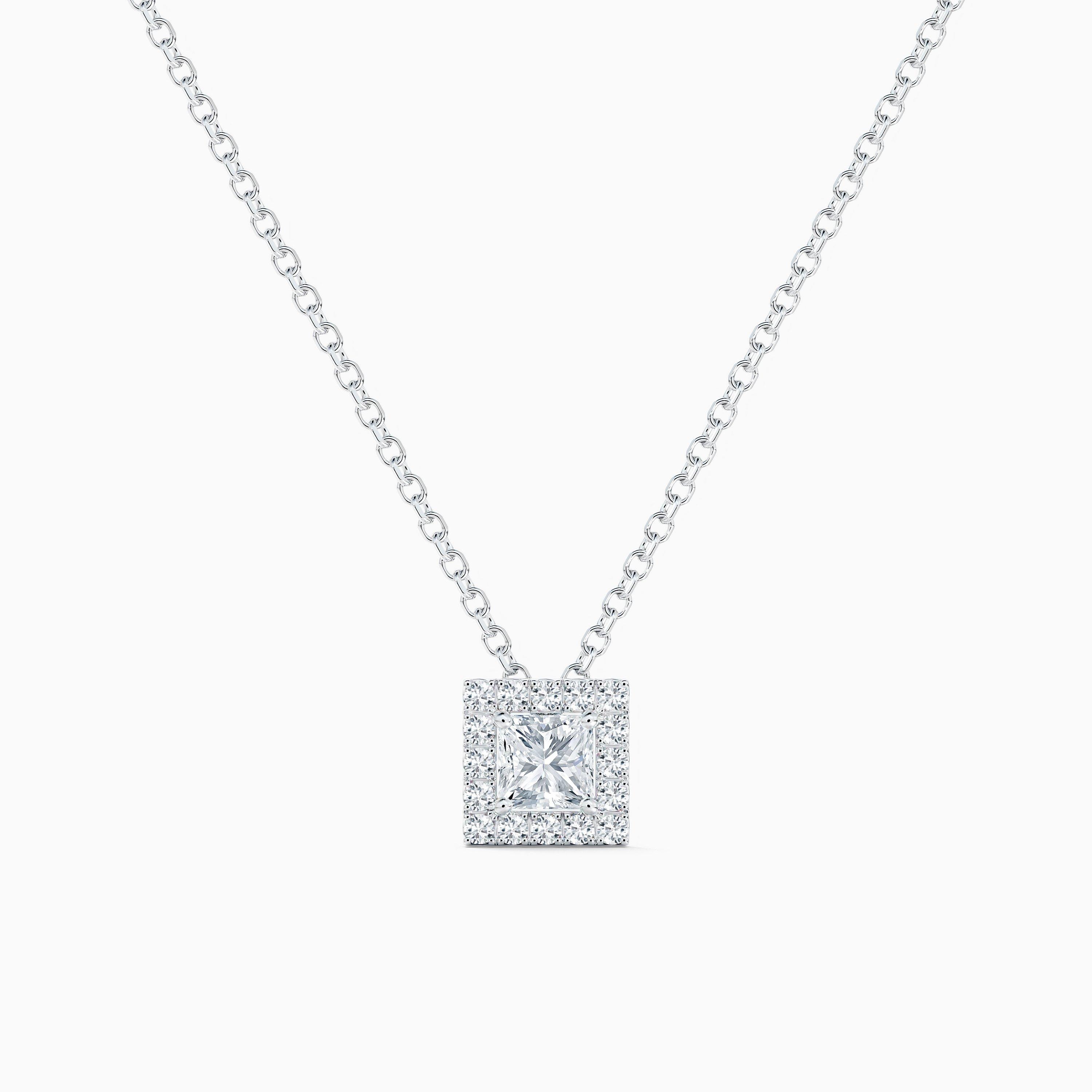 Aura Princess-Cut Diamond Pendant, image 1