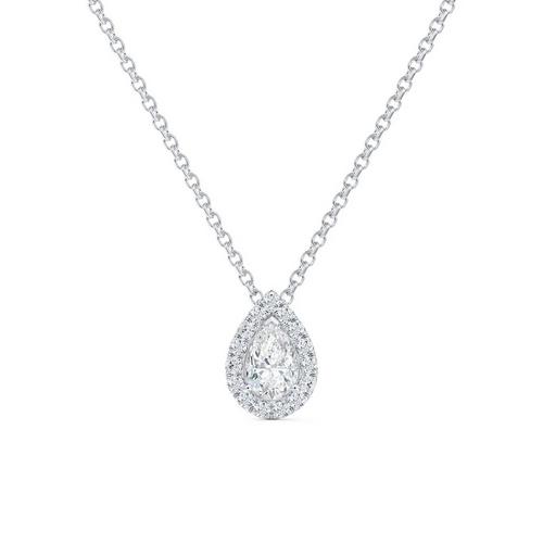 De Beers 18ct White Gold Diamond Pendant Necklace