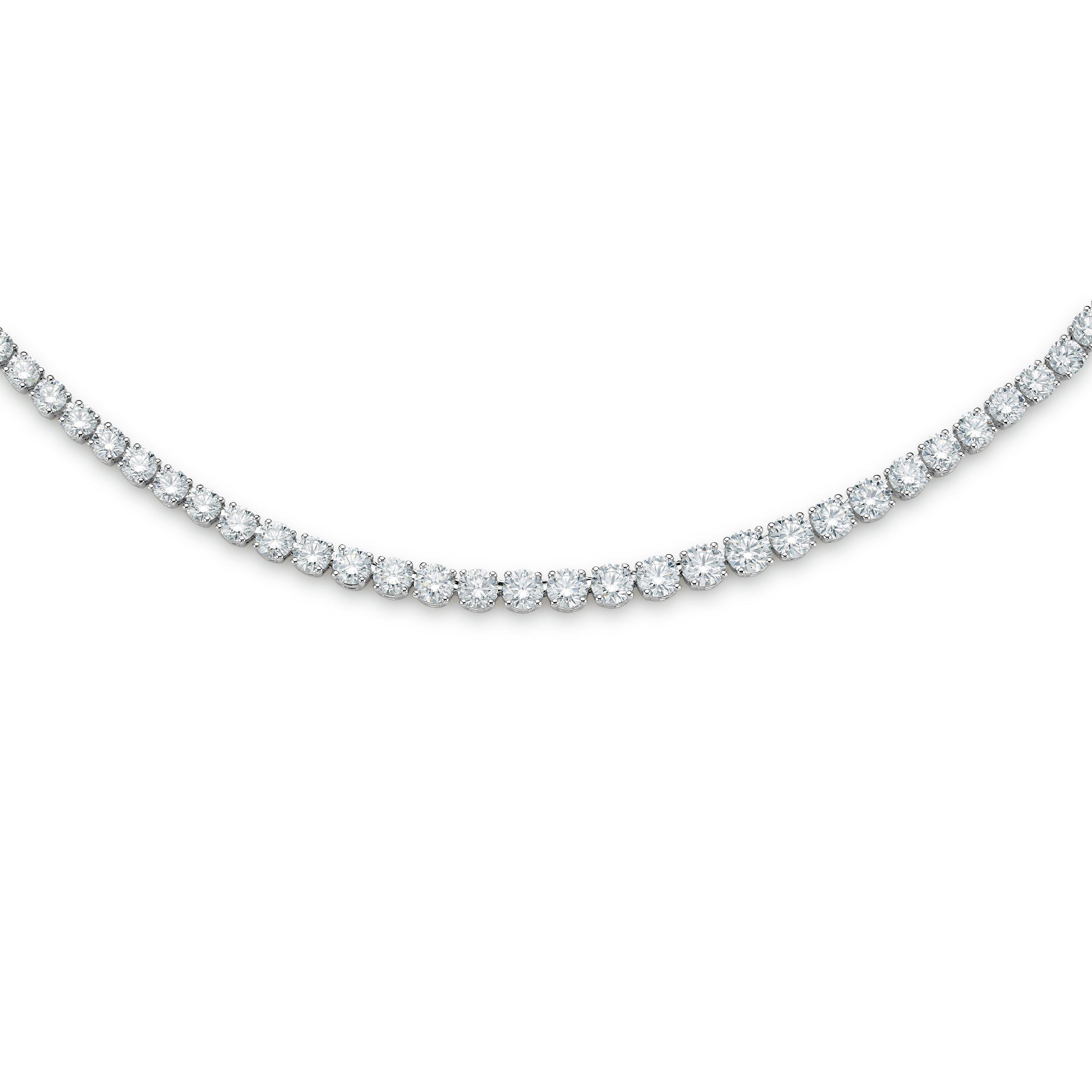 DB CLASSIC GRADUATED ETERNITY LINE ROUND BRILLIANT DIAMOND NECKLACE