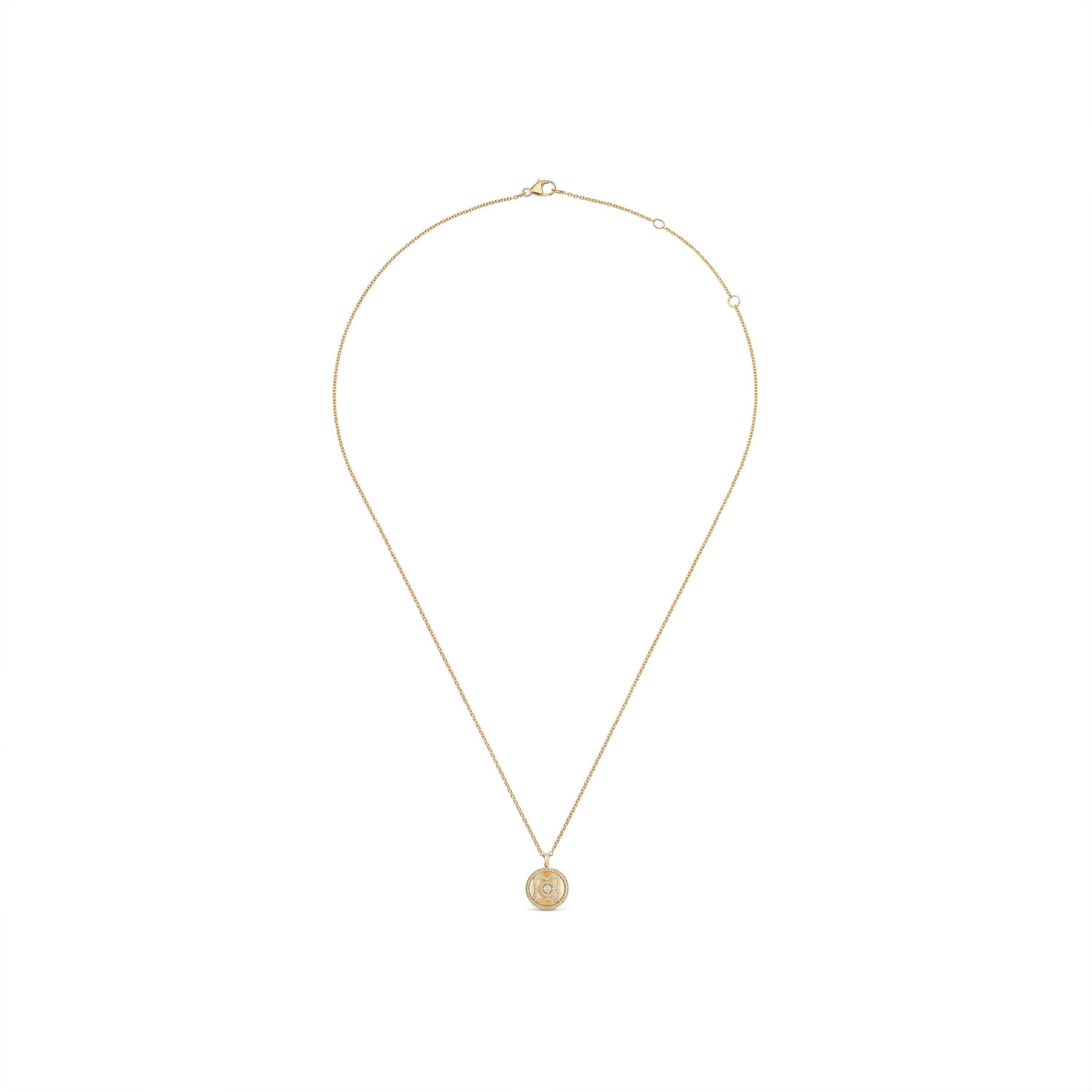 Enchanted Lotus 珍珠母貝黃金鉆石項鏈, image 3