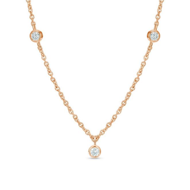 Clea short necklace in rose gold
