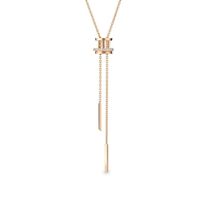 Horizon necklace in rose gold