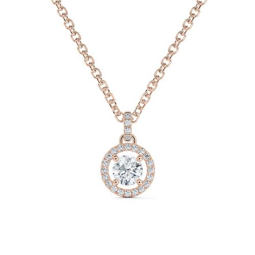 Aura round brilliant diamond pendant