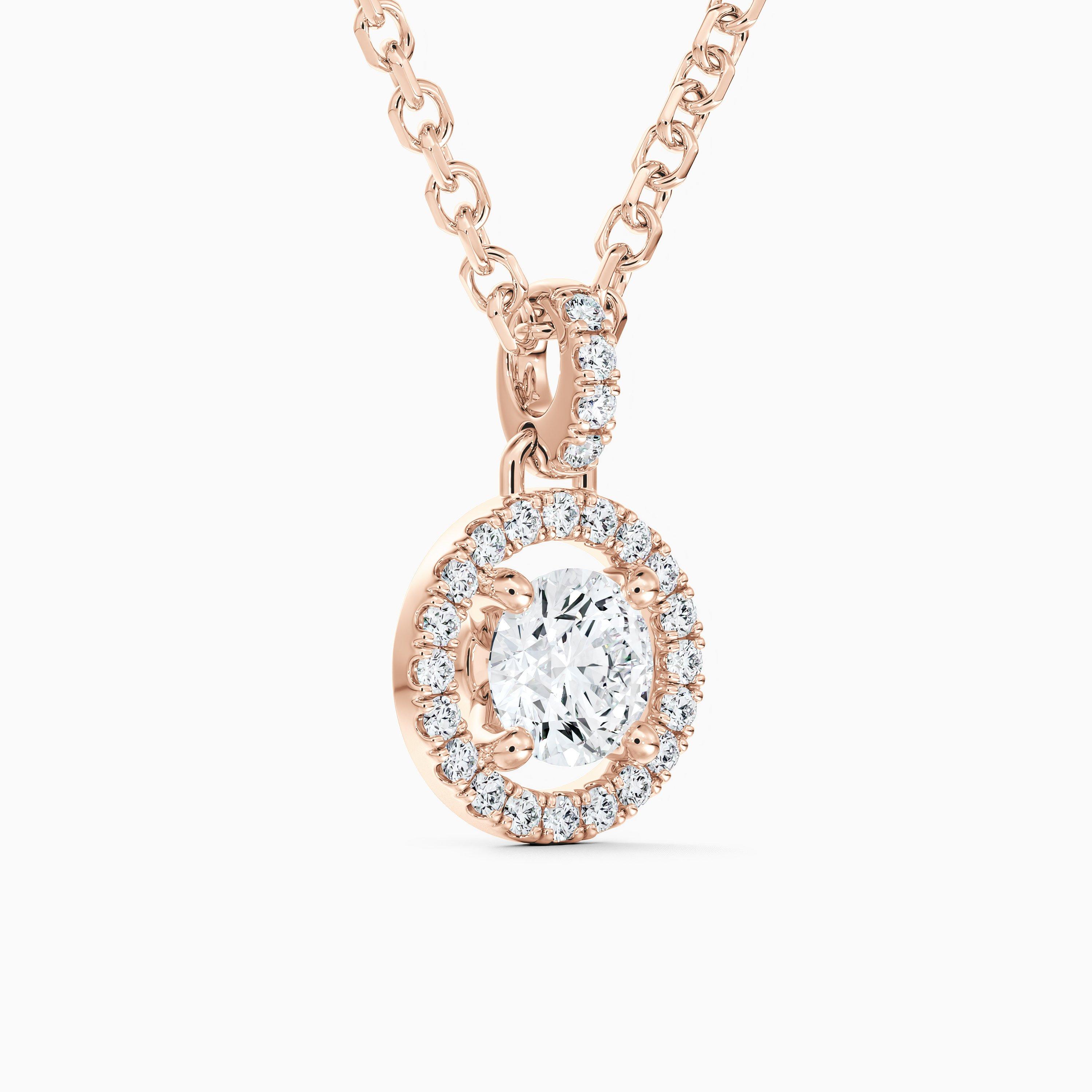 Aura Round Brilliant Diamond Pendant, image 2