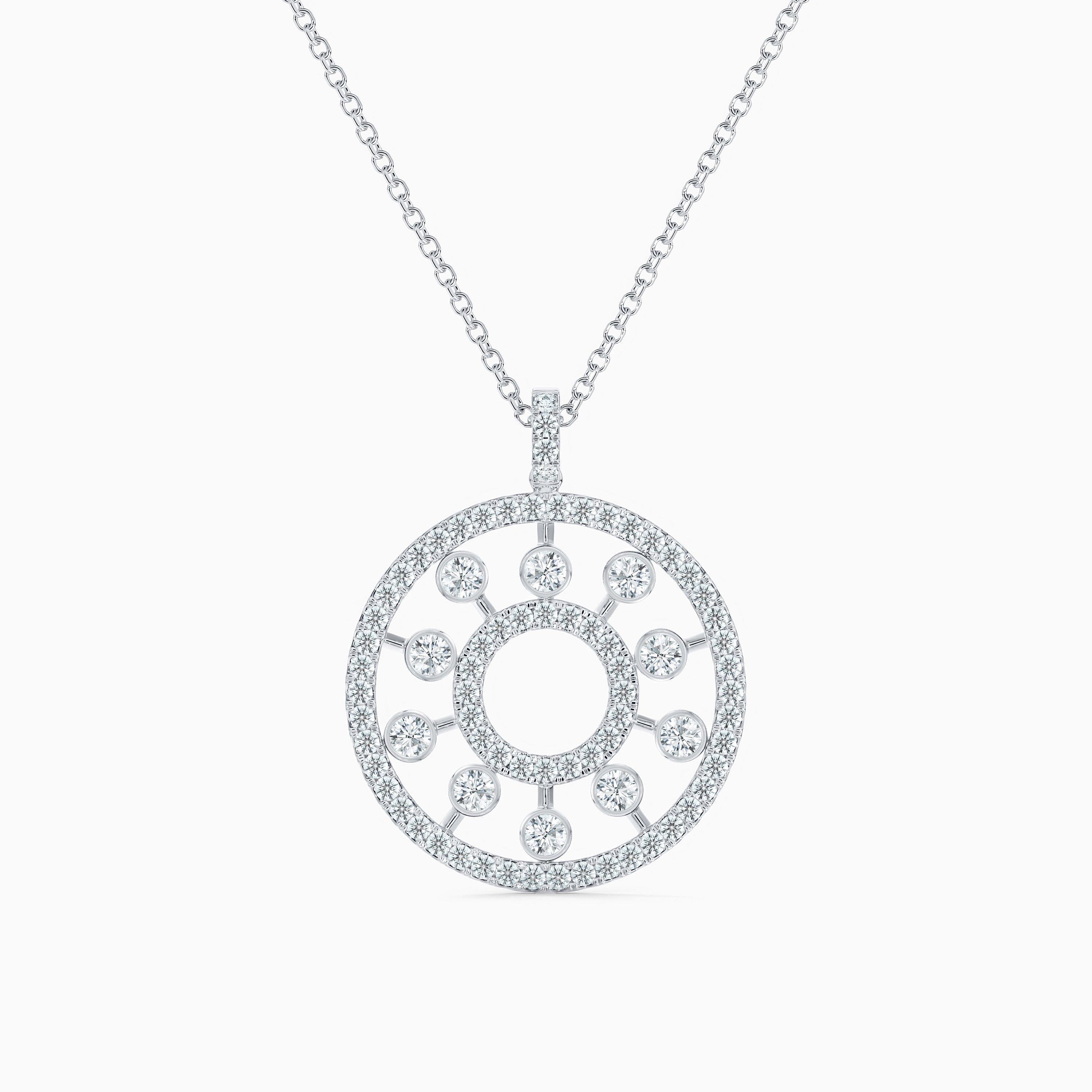 Dewdrop Medallion in White Gold, image 1