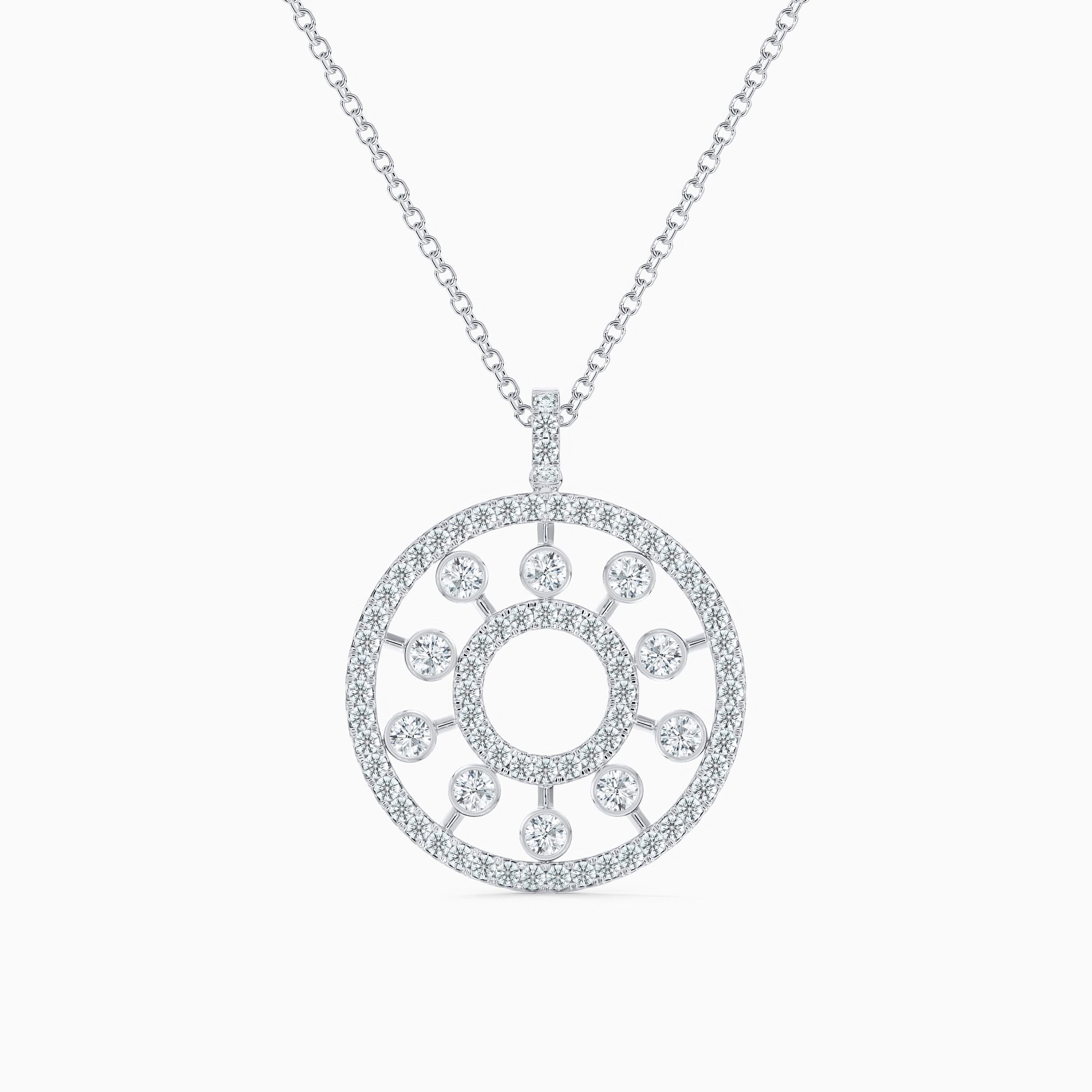 Dewdrop medallion in white gold 45 cm Dewdrop medallion in white gold 45 cm, image 1