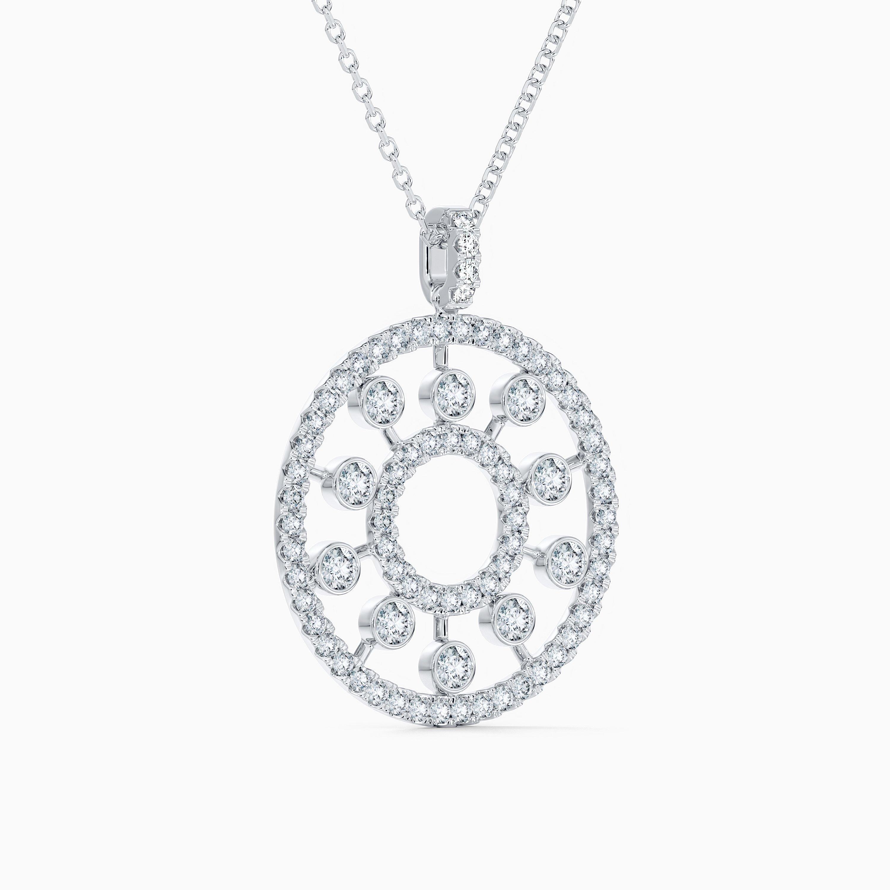 Dewdrop Medallion in White Gold, image 2