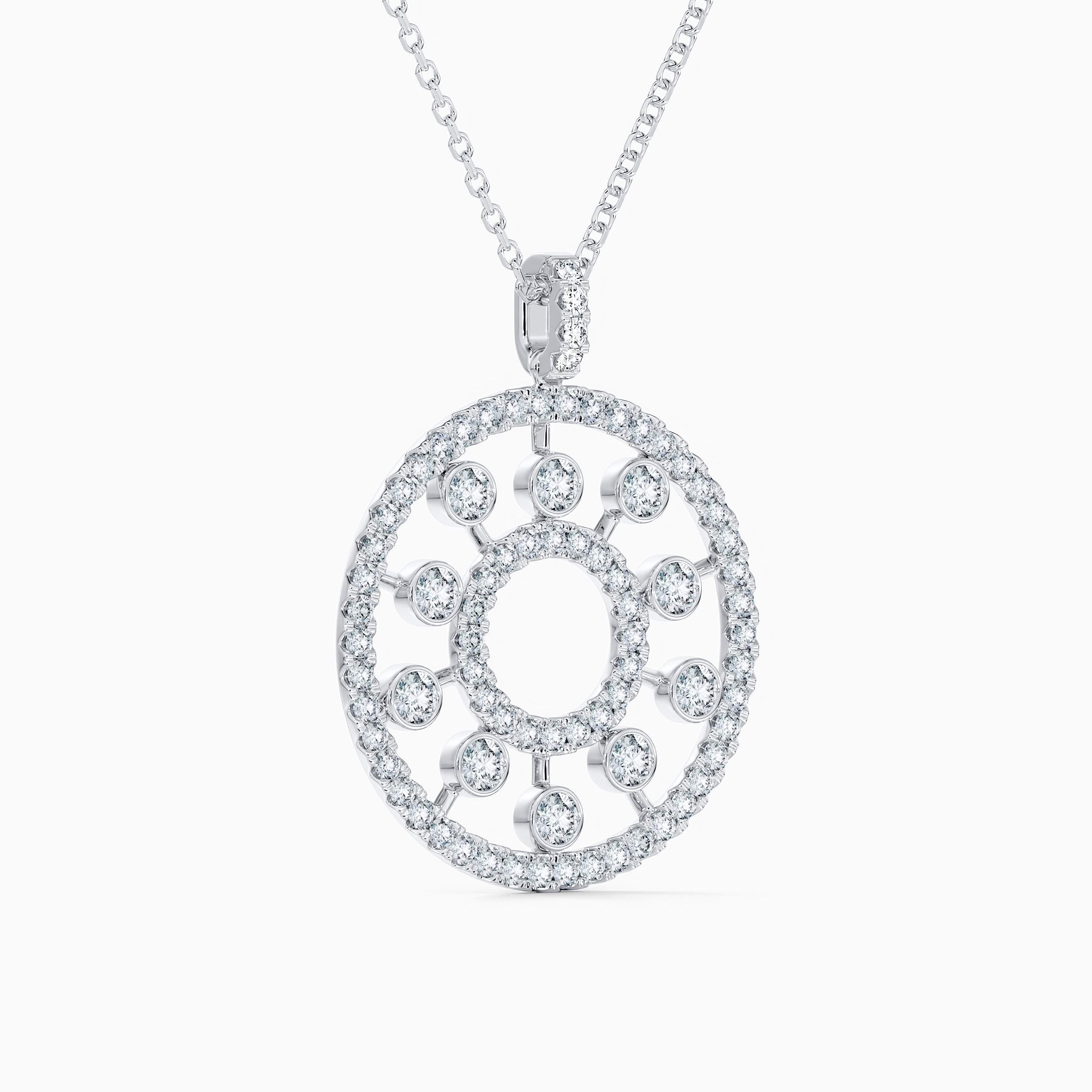 Dewdrop medallion in white gold 45 cm Dewdrop medallion in white gold 45 cm, image 2