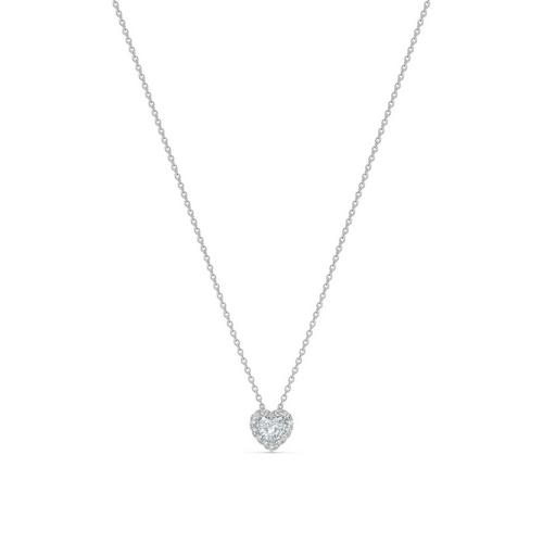 Debeers Aura Heart-shaped Diamond Pendant In Metallic