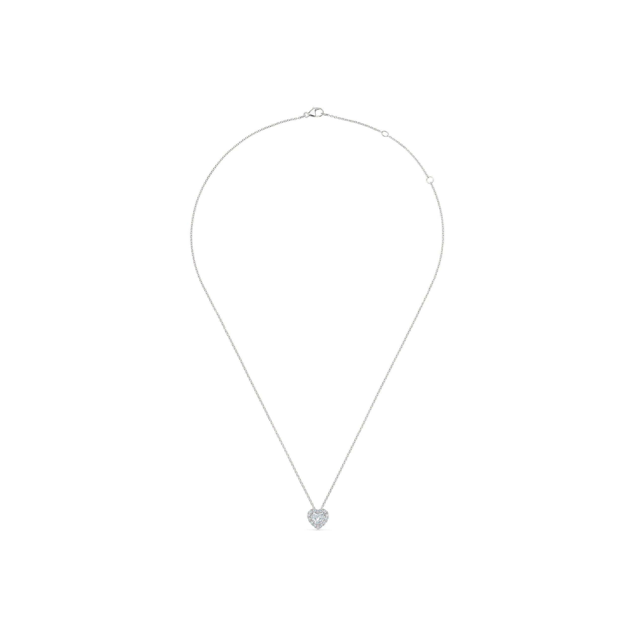 Aura 白金心形切割鉆石項鏈, image 2